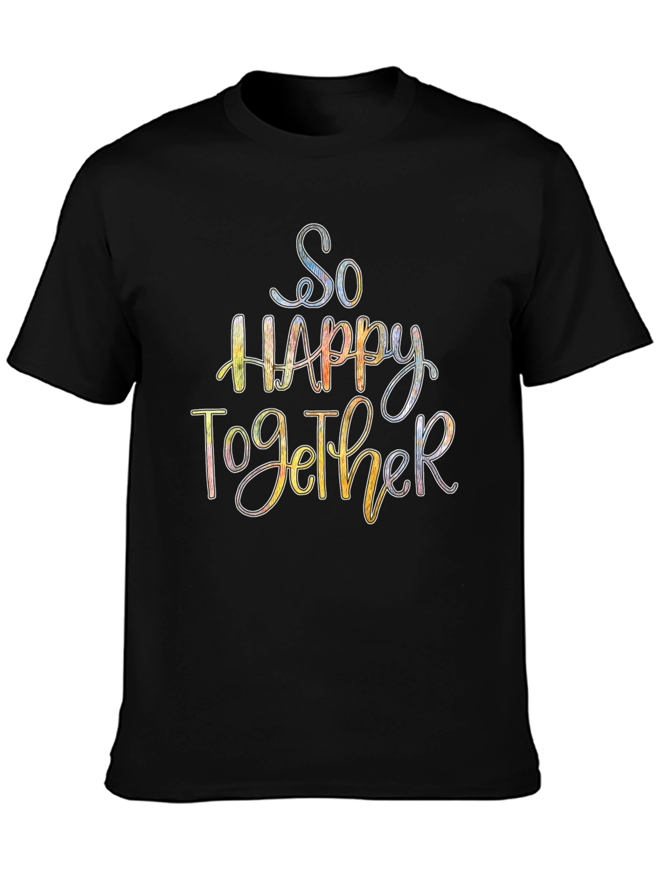 So Happy Together Graphic Tee - Black