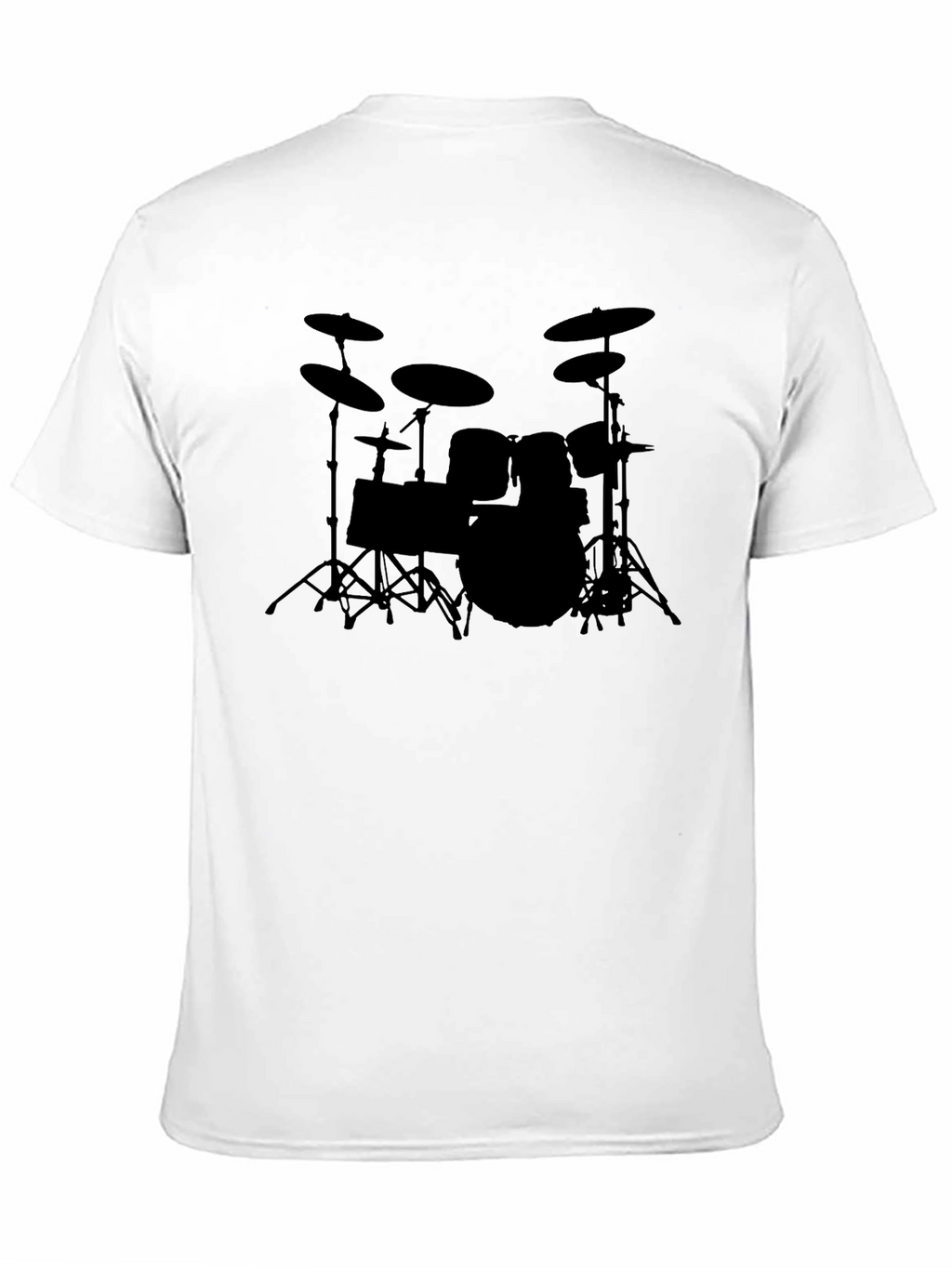 Drum Kit Silhouette Black T-Shirt