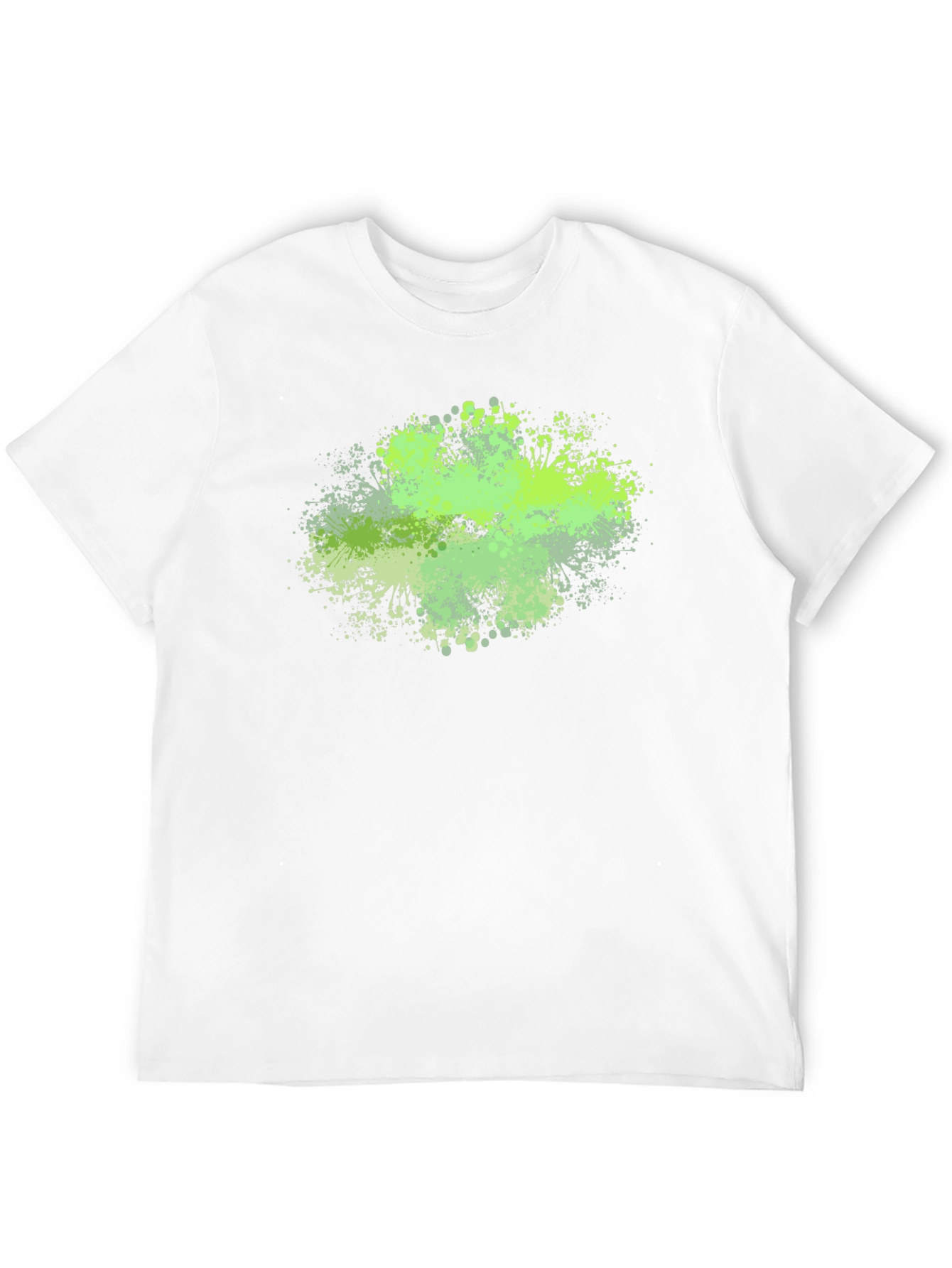 Abstract Green Splatter Graphic Tee