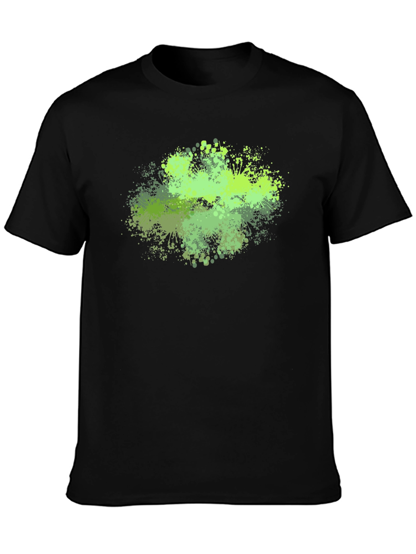 Abstract Green Splatter Graphic Tee