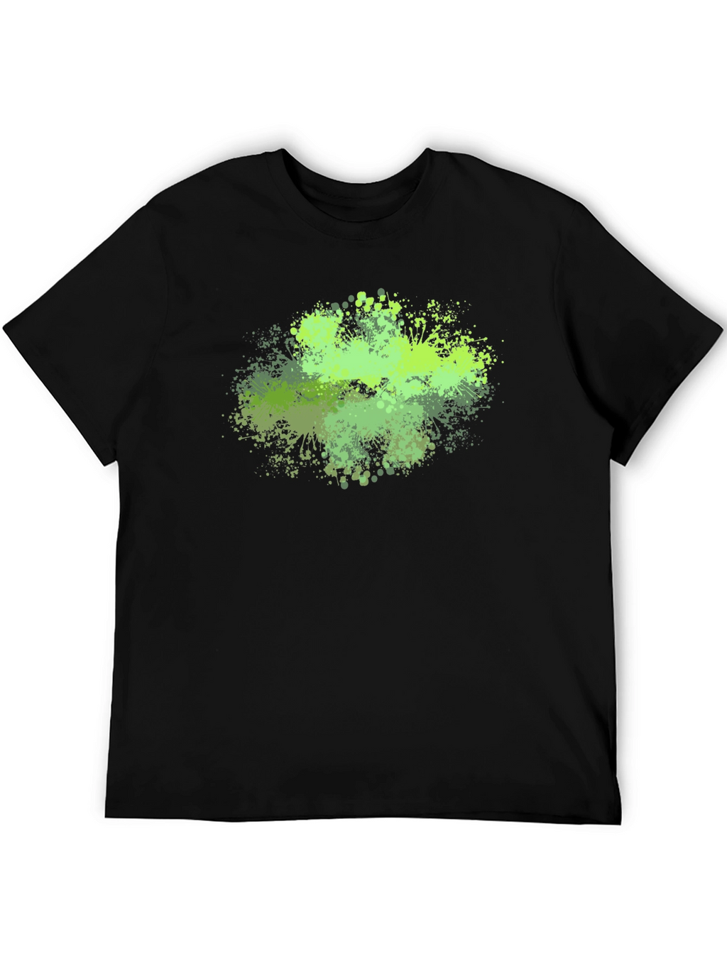 Abstract Green Splatter Graphic Tee