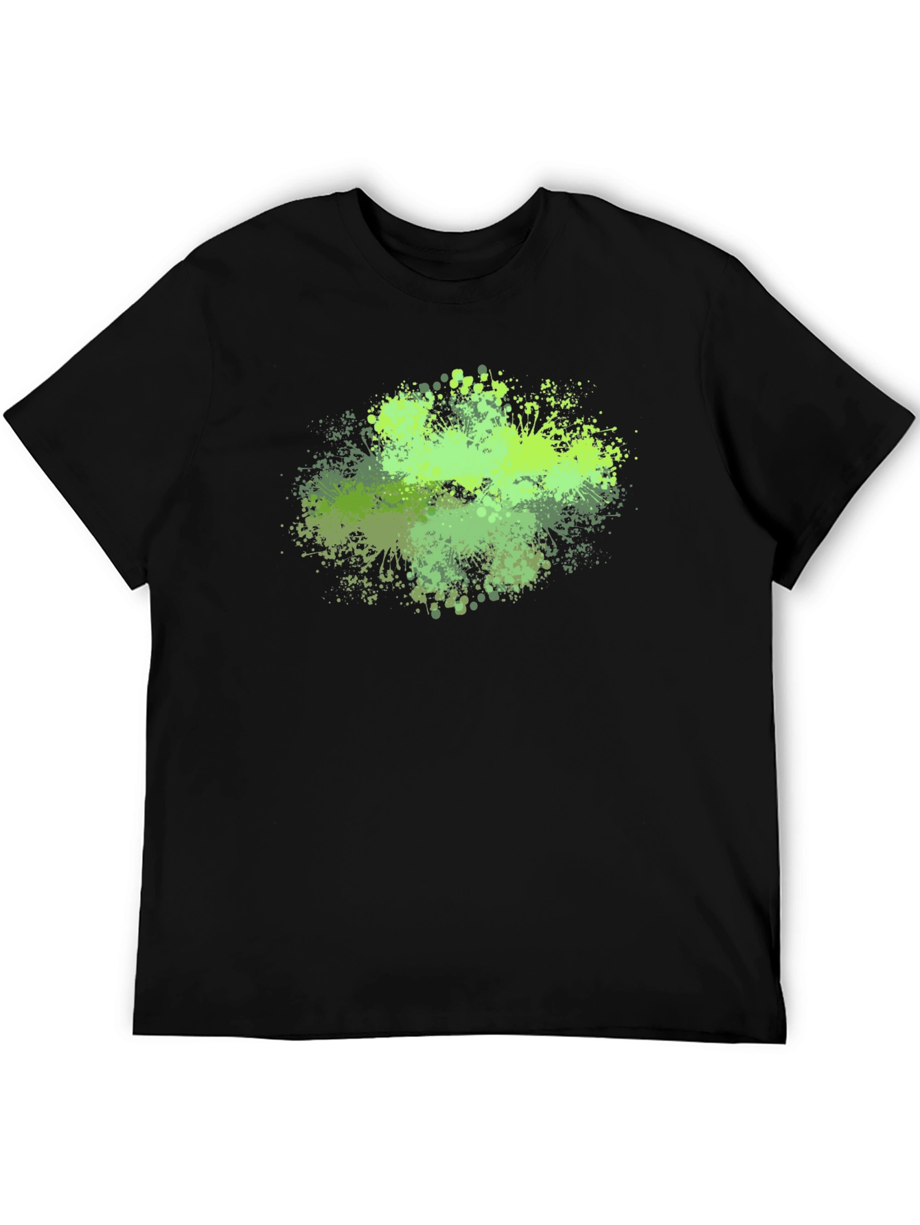 Abstract Green Splatter Graphic Tee