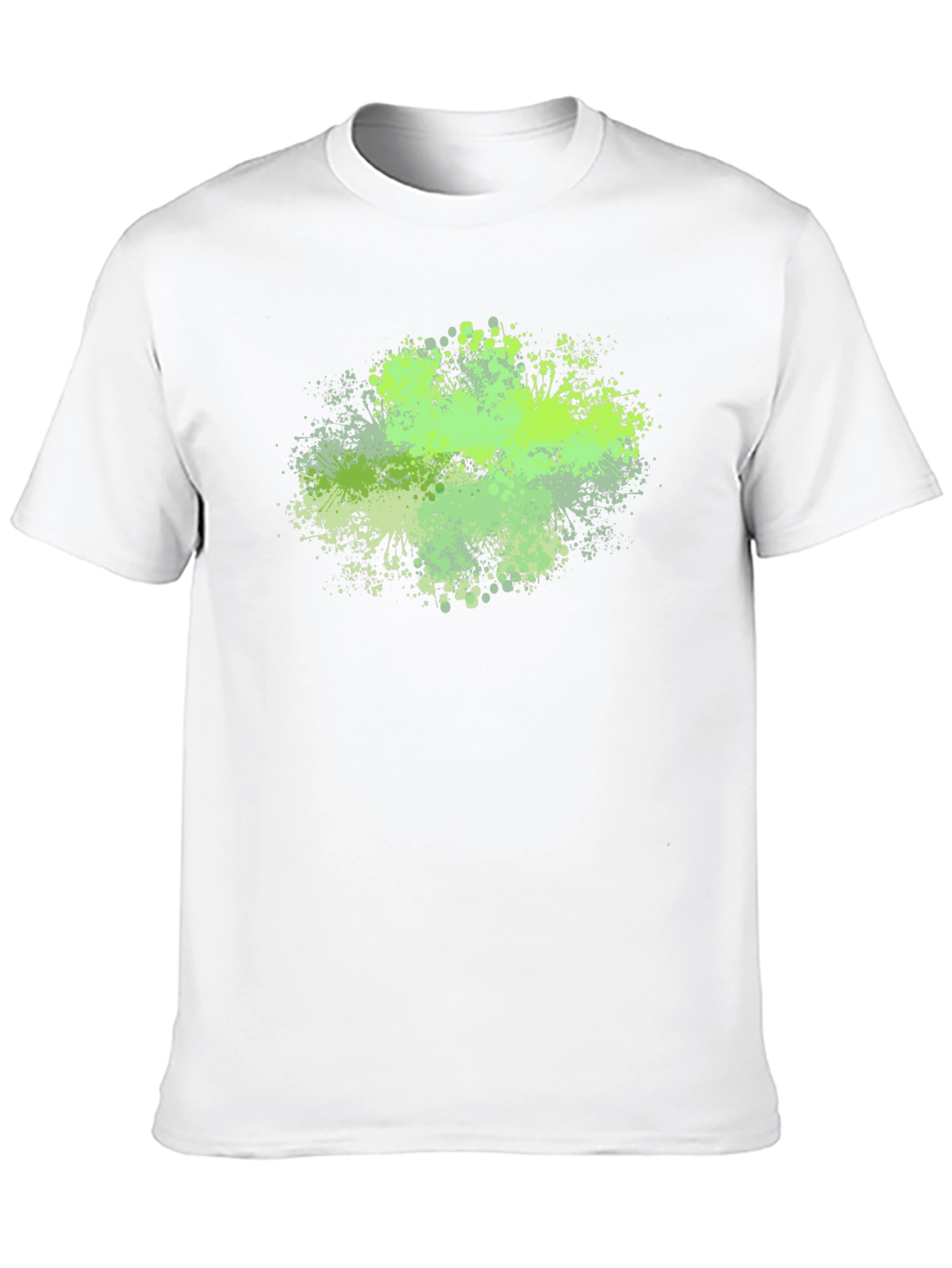 Abstract Green Splatter Graphic Tee