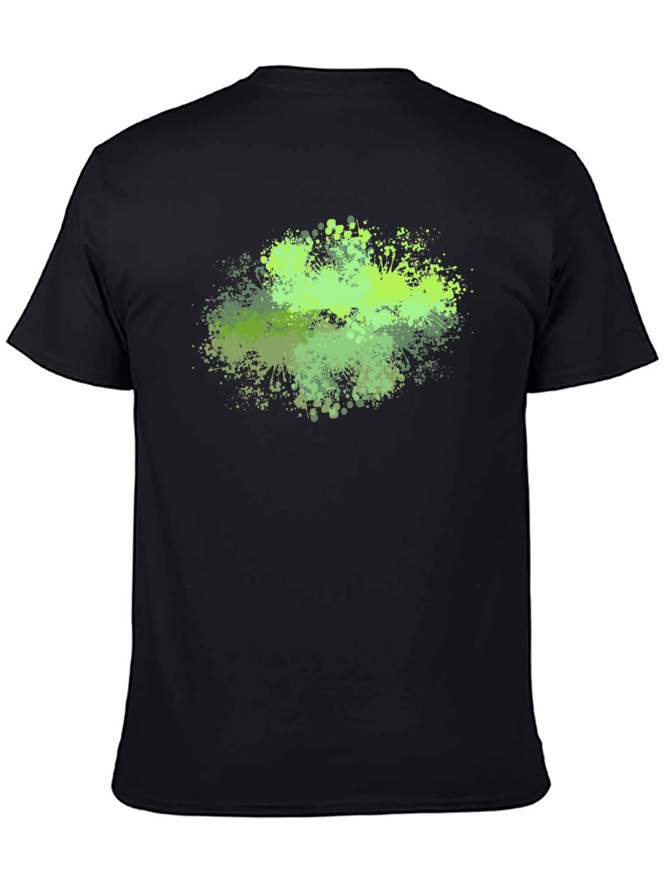 Abstract Green Splatter Graphic Tee