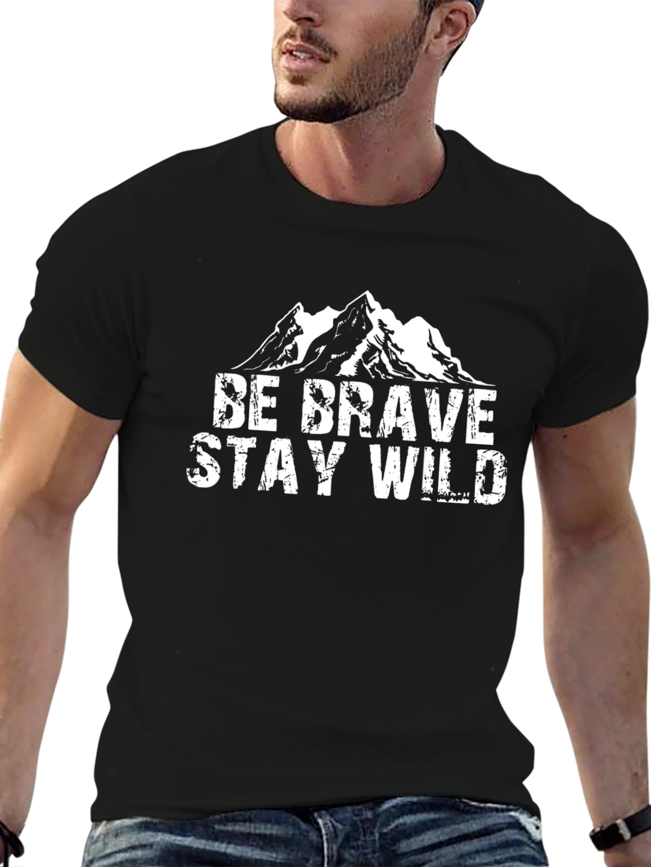 Be Brave Stay Wild Mountain Graphic Tee