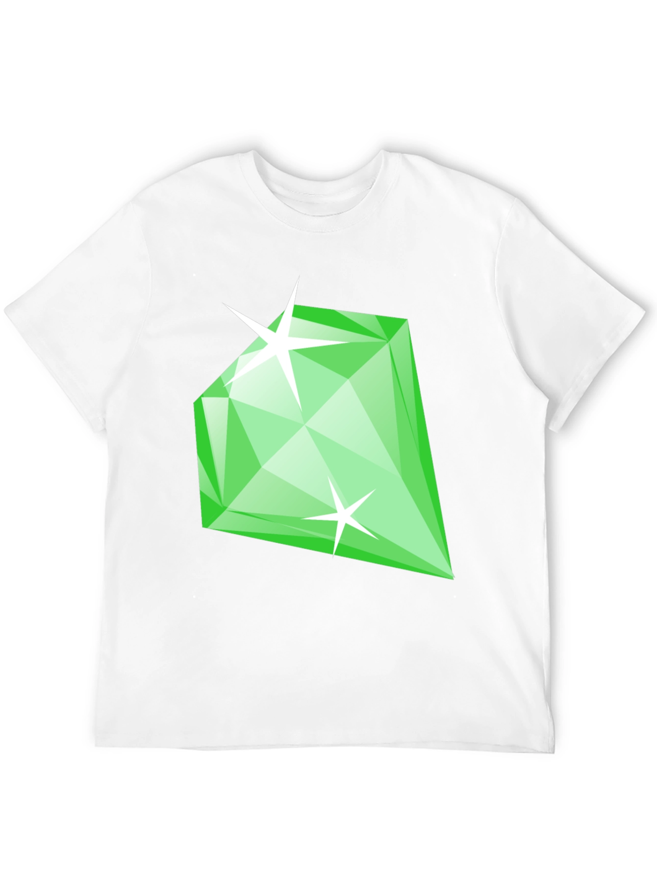 Emerald Green Diamond Gemstone Graphic T-Shirt