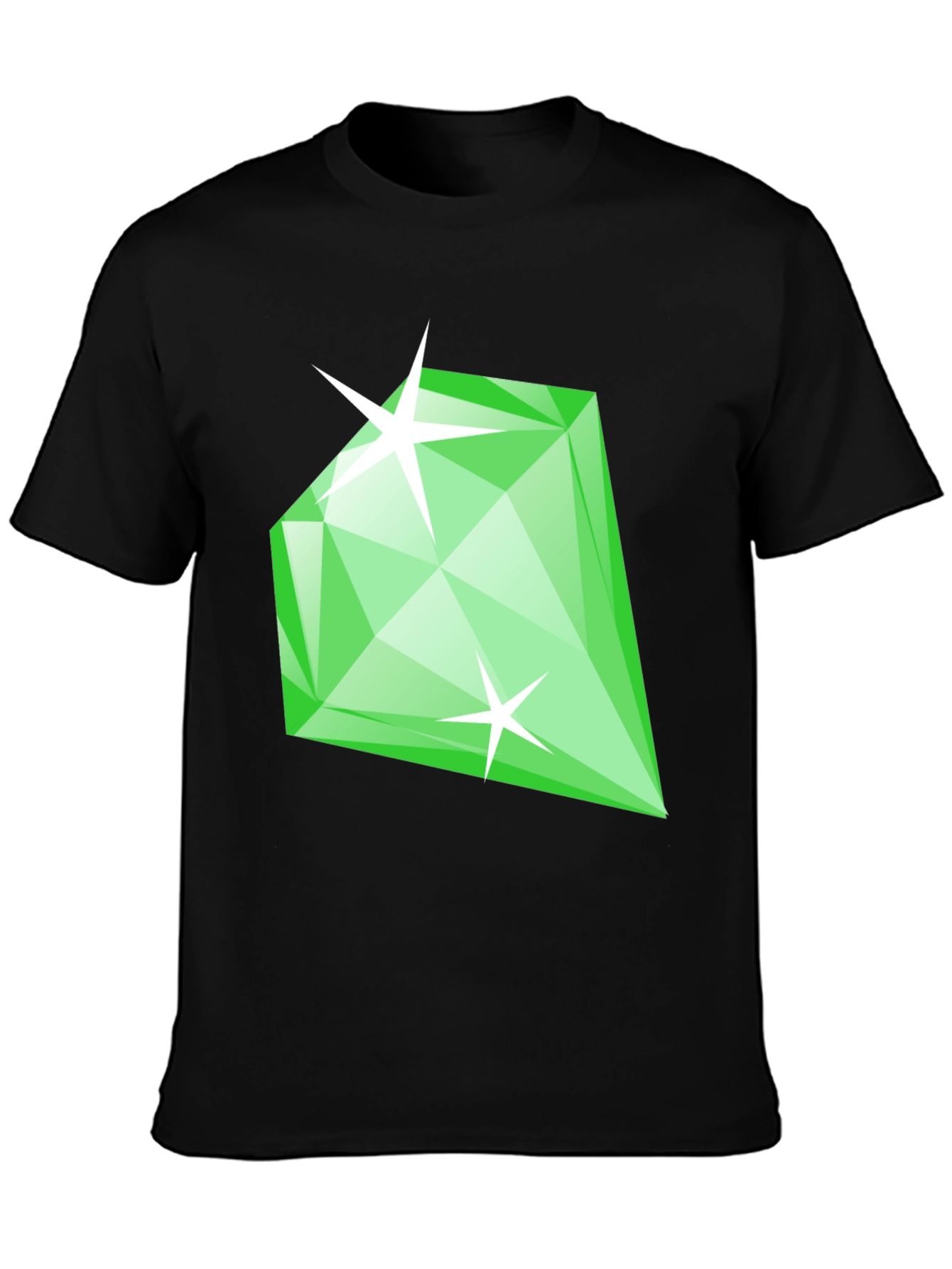 Emerald Green Diamond Gemstone Graphic T-Shirt