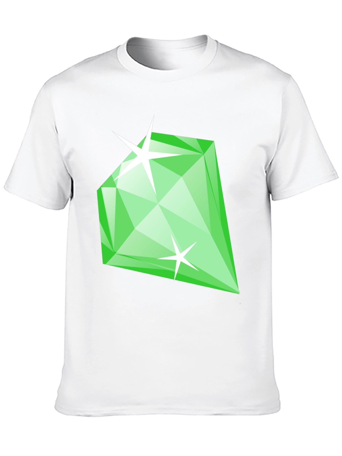 Emerald Green Diamond Gemstone Graphic T-Shirt