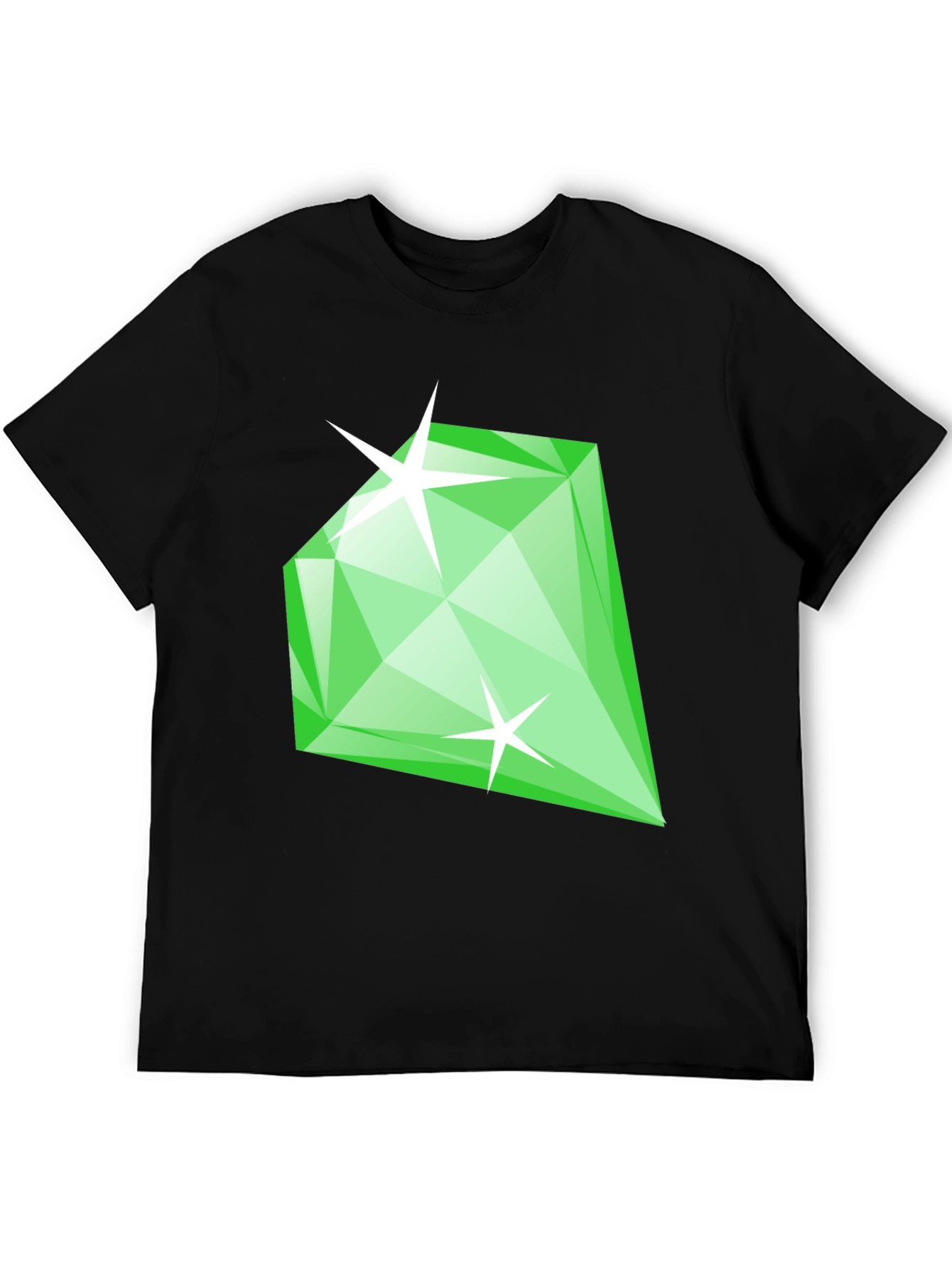 Emerald Green Diamond Gemstone Graphic T-Shirt