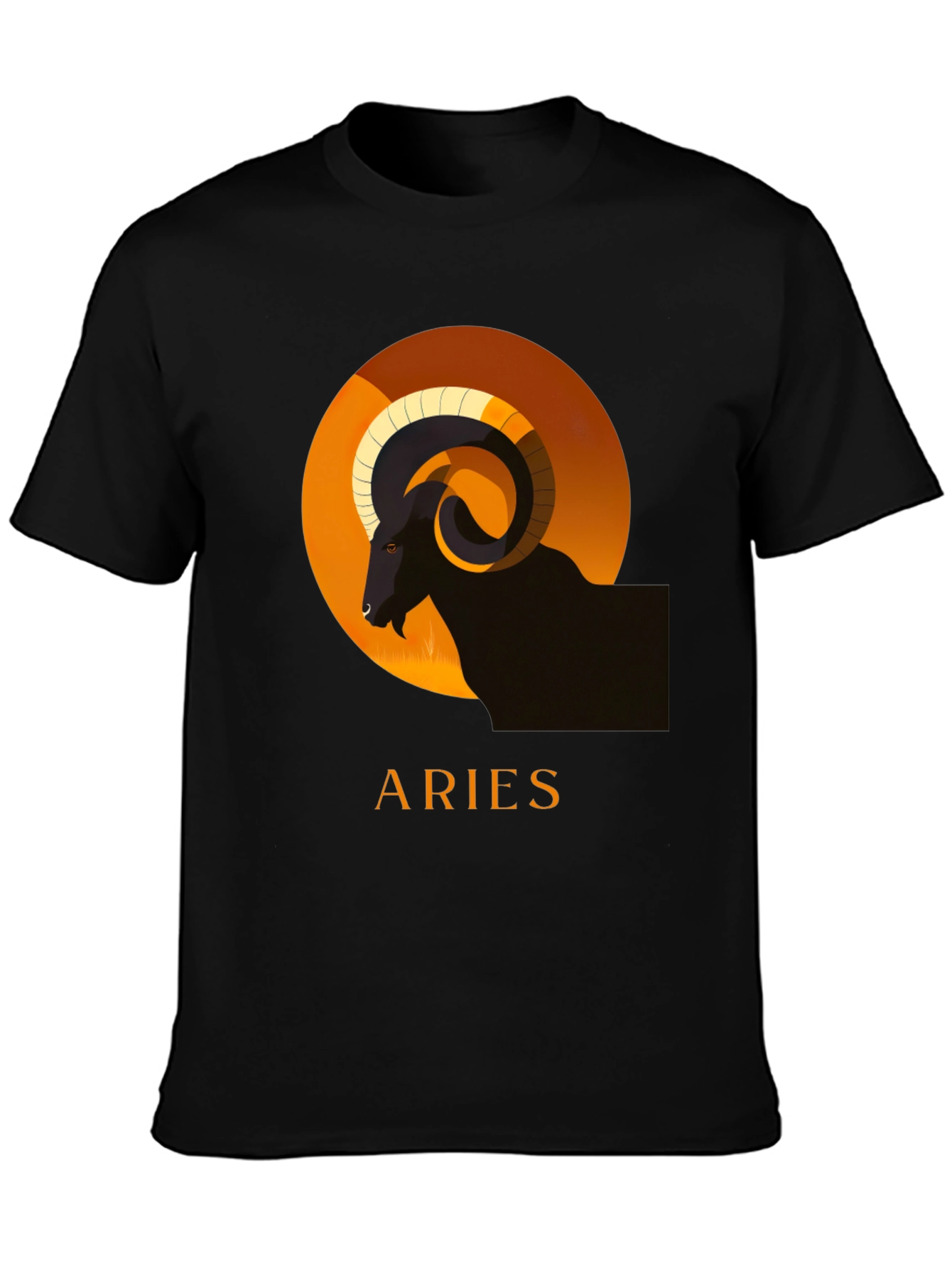 Aries Zodiac T-Shirt - Black Graphic Tee