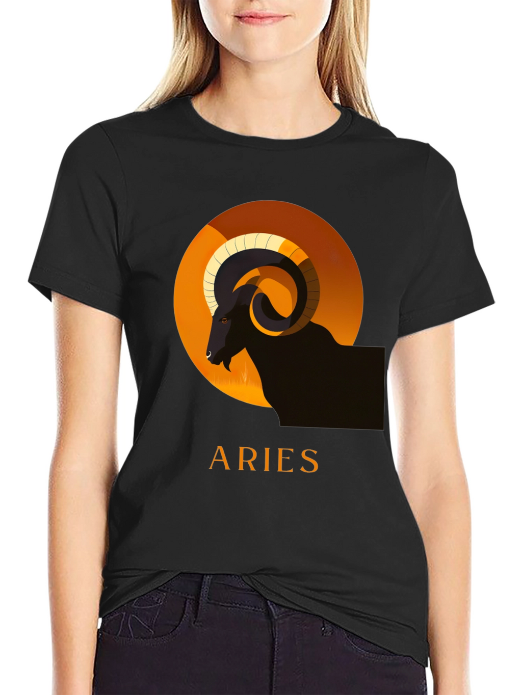 Aries Zodiac T-Shirt - Black Graphic Tee