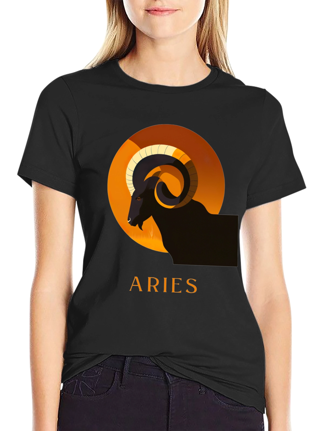 Aries Zodiac T-Shirt - Black Graphic Tee