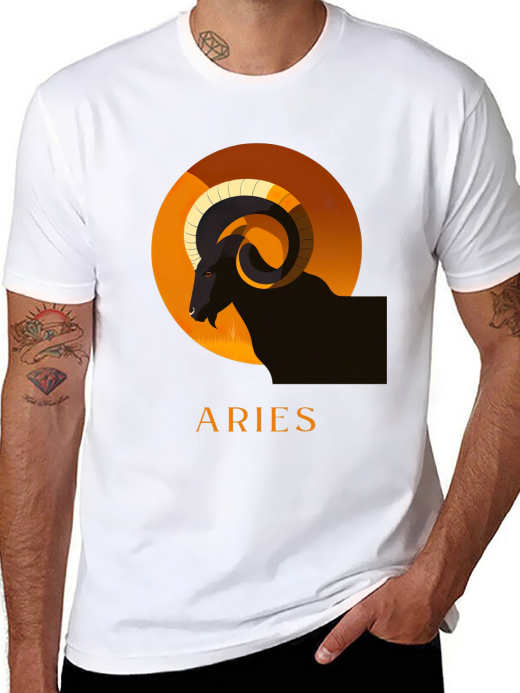Aries Zodiac T-Shirt - Black Graphic Tee