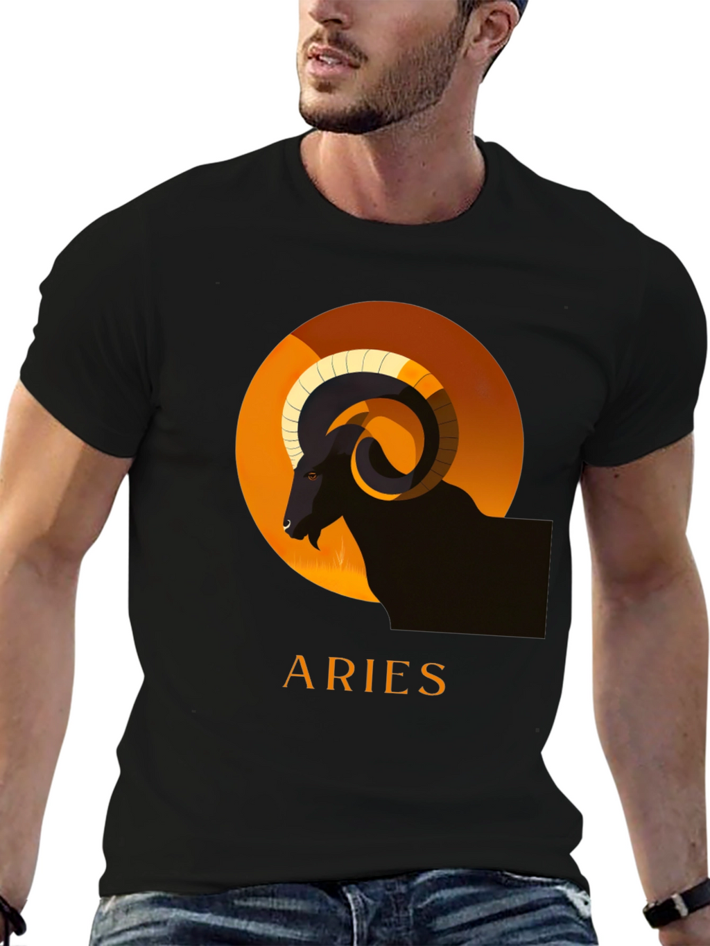 Aries Zodiac T-Shirt - Black Graphic Tee