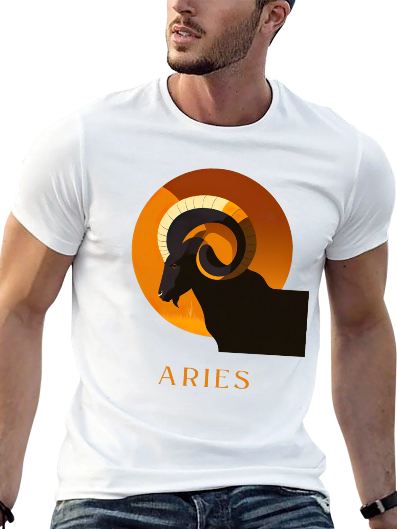 Aries Zodiac T-Shirt - Black Graphic Tee