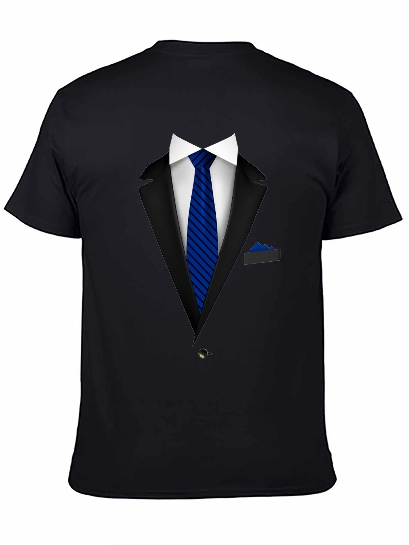 Formal Suit Graphic Tee - Blue Tie