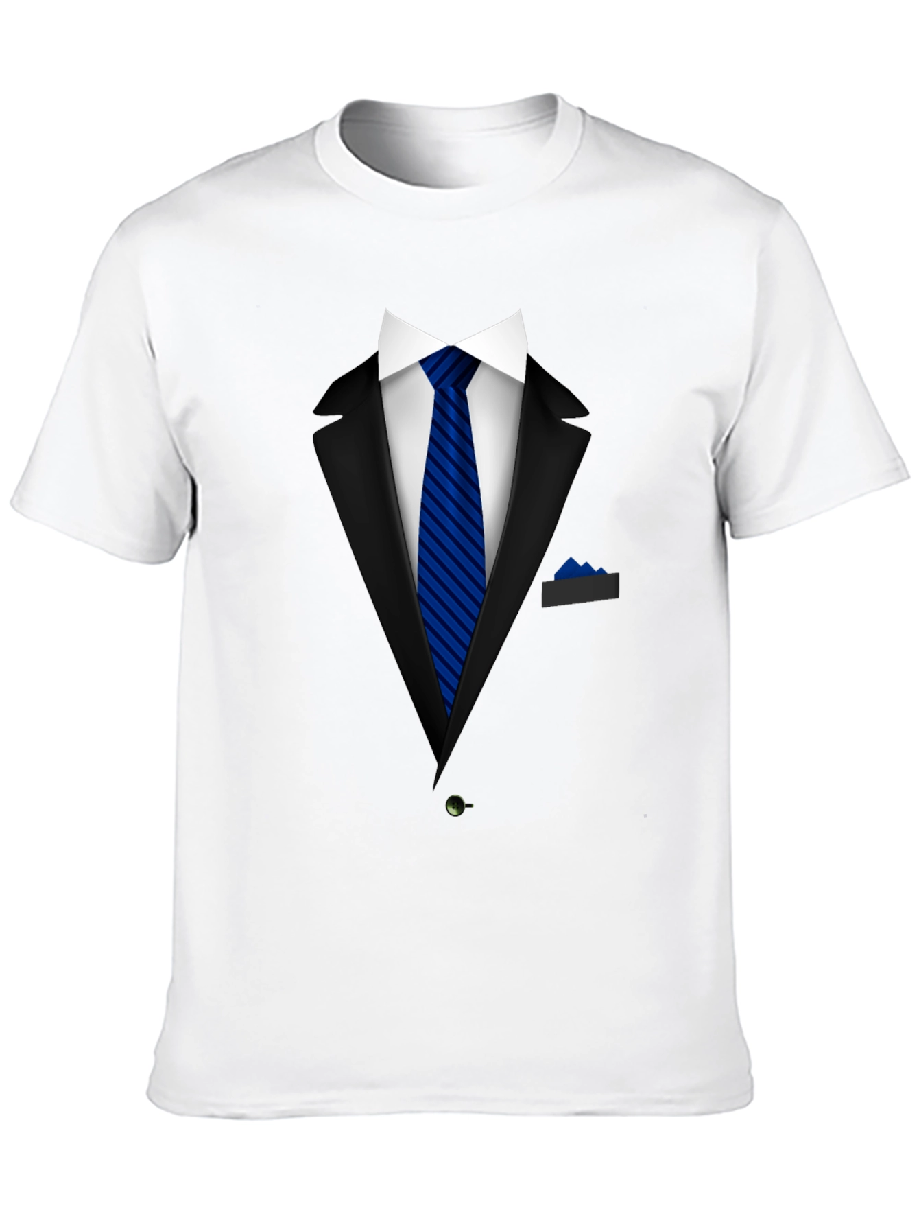 Formal Suit Graphic Tee - Blue Tie