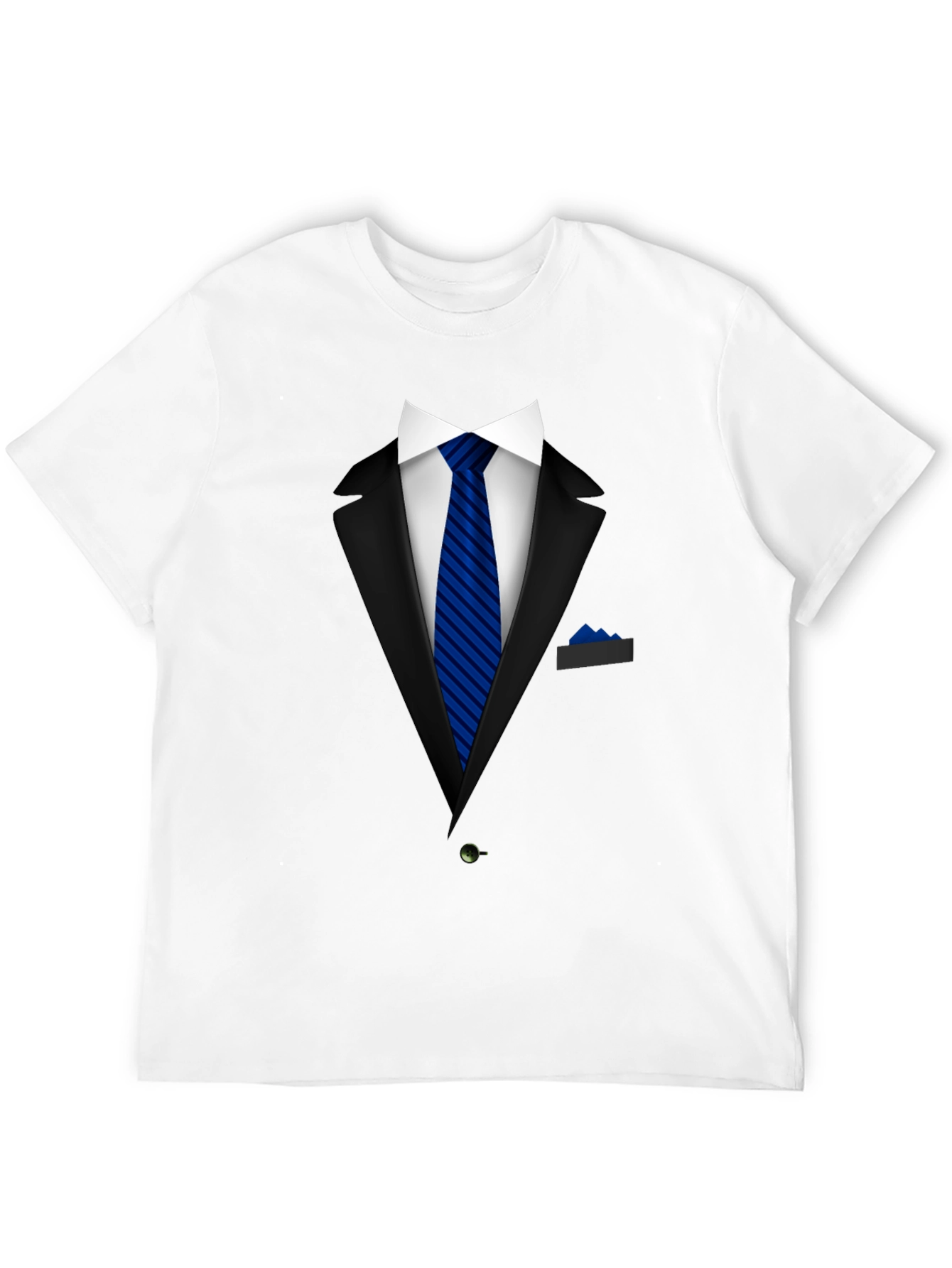 Formal Suit Graphic Tee - Blue Tie