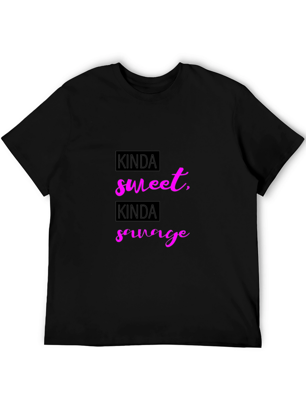 Kinda Sweet Kinda Savage Black Graphic Tee