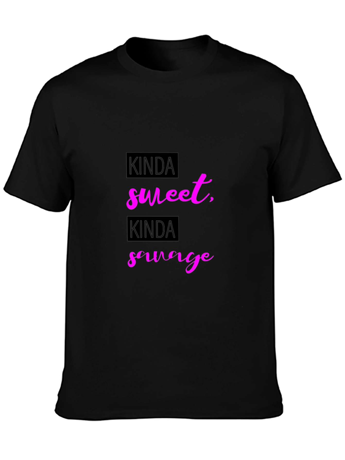 Kinda Sweet Kinda Savage Black Graphic Tee