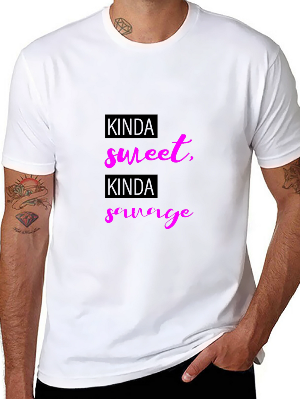 Kinda Sweet Kinda Savage Black Graphic Tee
