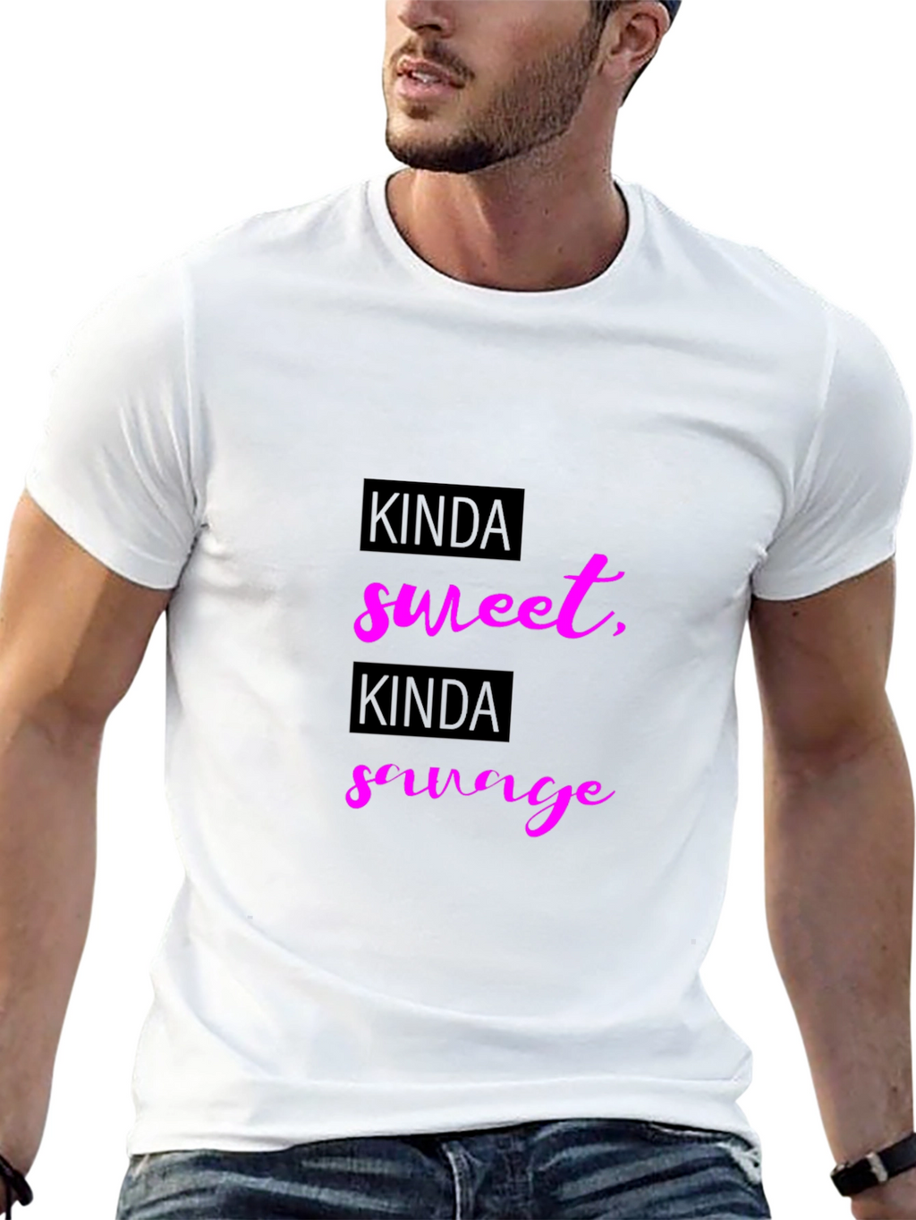 Kinda Sweet Kinda Savage Black Graphic Tee