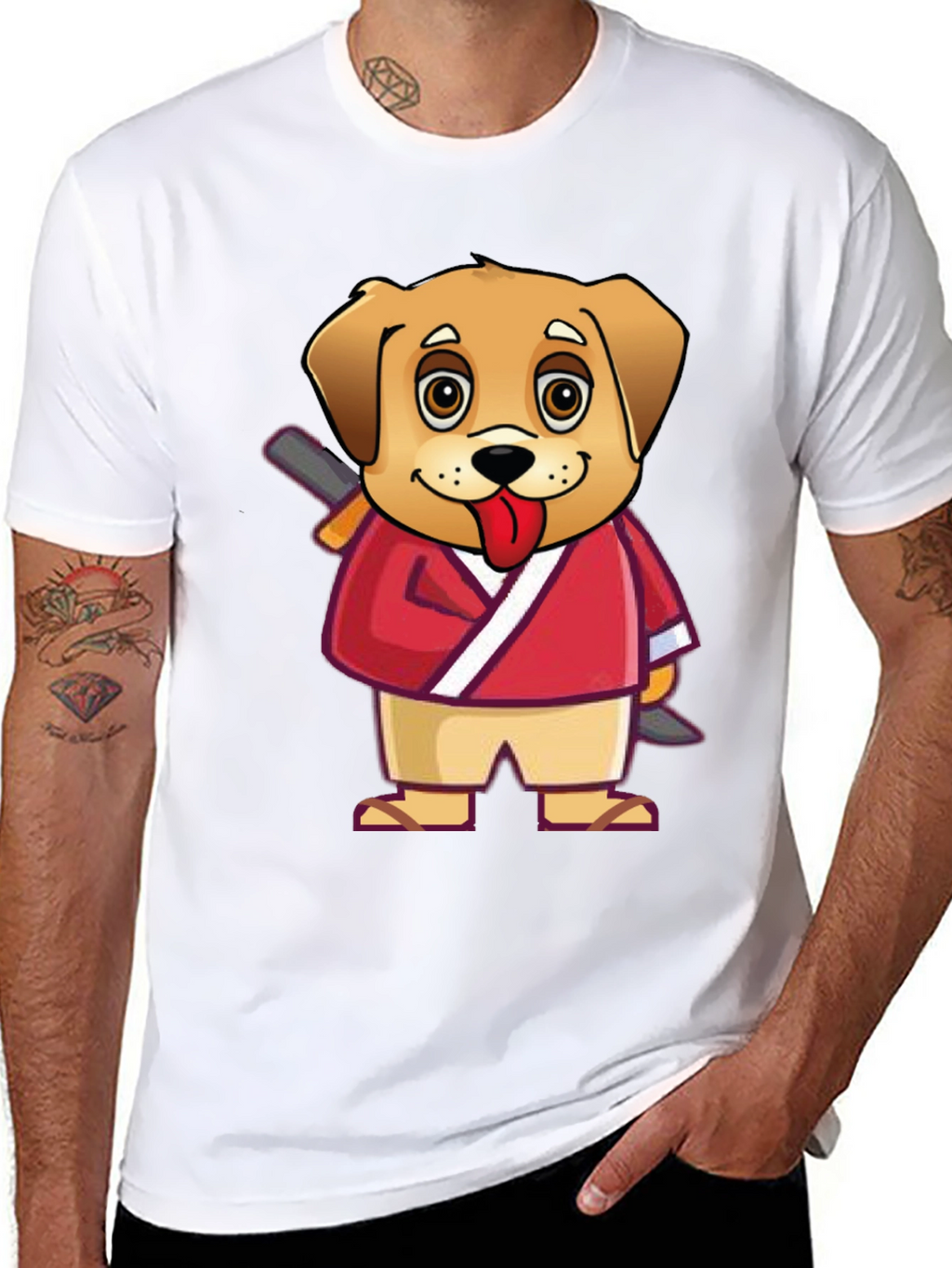 Dog Cartoon Karate T-Shirt
