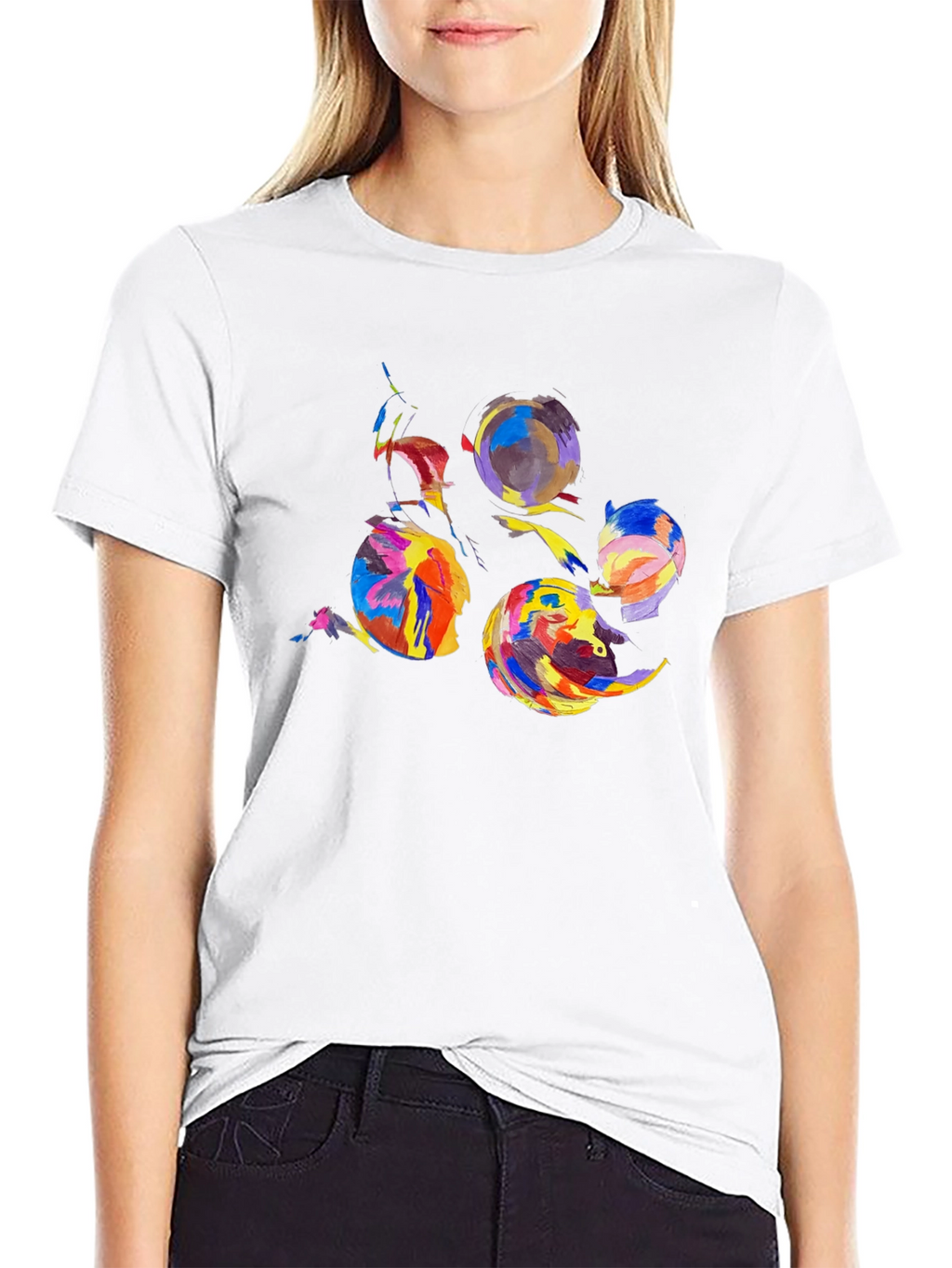 Abstract Art Graphic Black T-Shirt