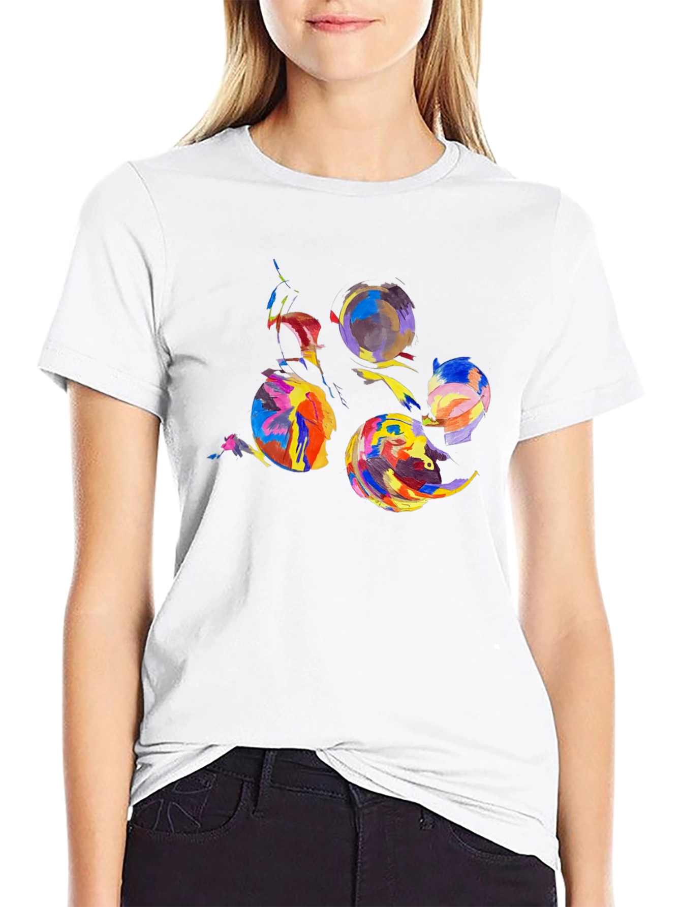 Abstract Art Graphic Black T-Shirt