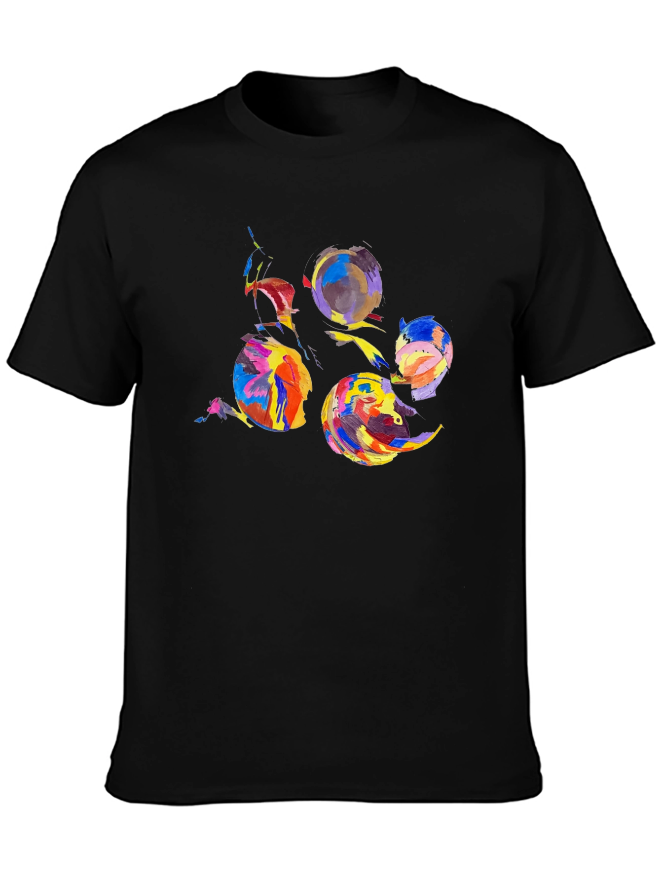 Abstract Art Graphic Black T-Shirt