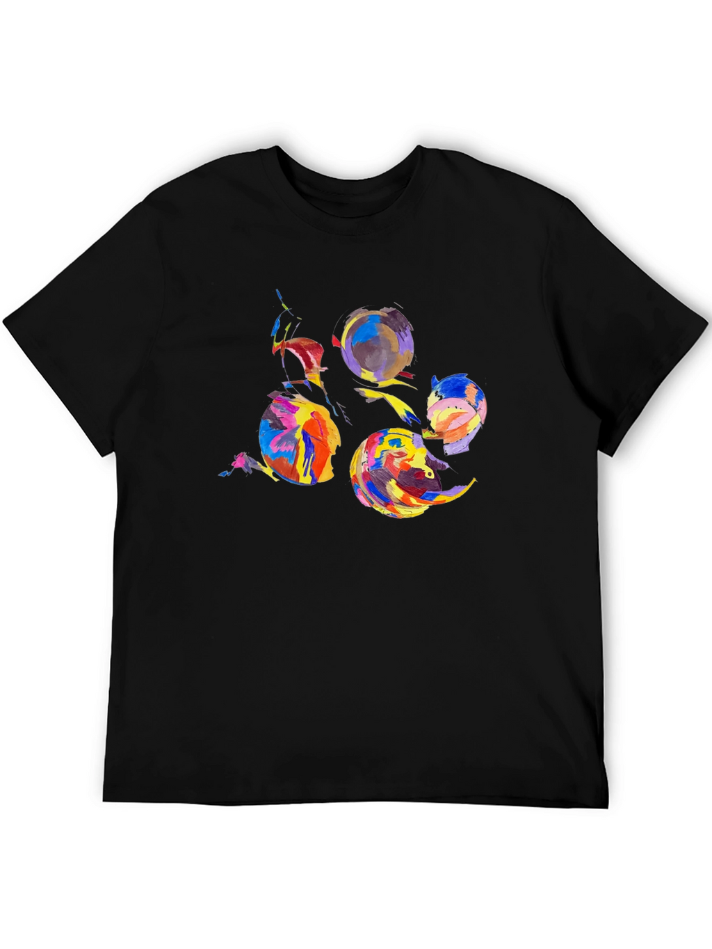 Abstract Art Graphic Black T-Shirt
