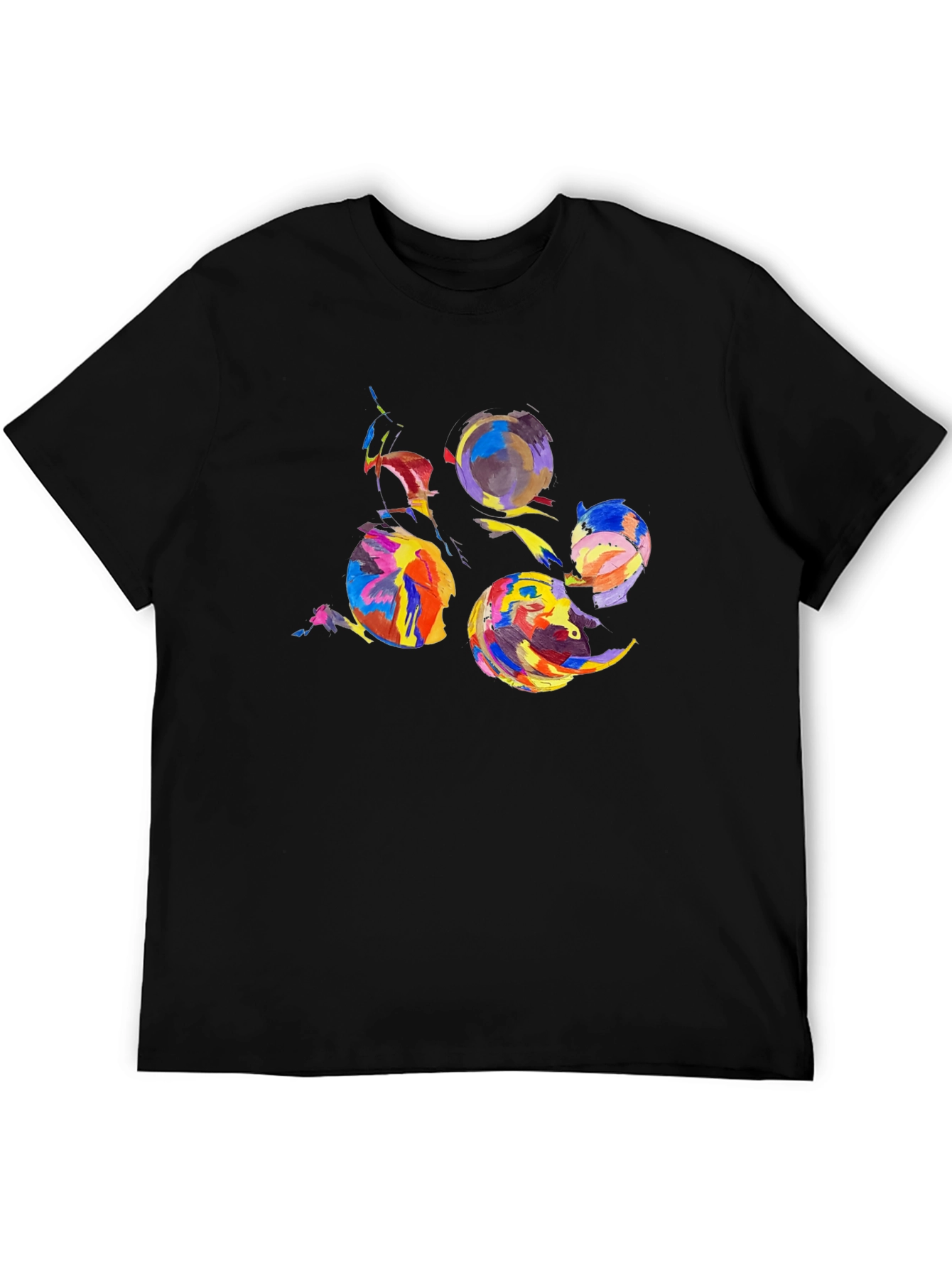 Abstract Art Graphic Black T-Shirt