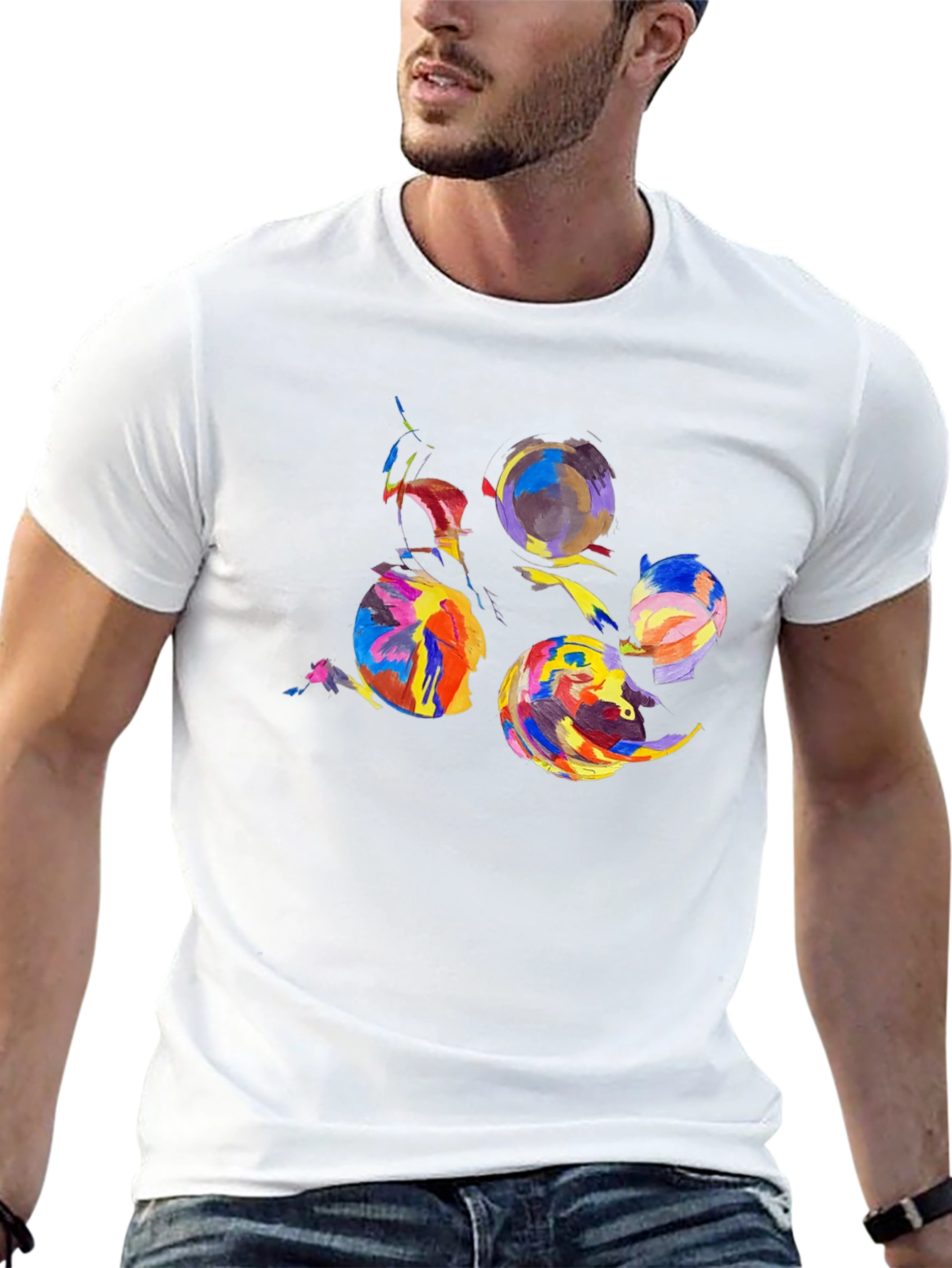 Abstract Art Graphic Black T-Shirt