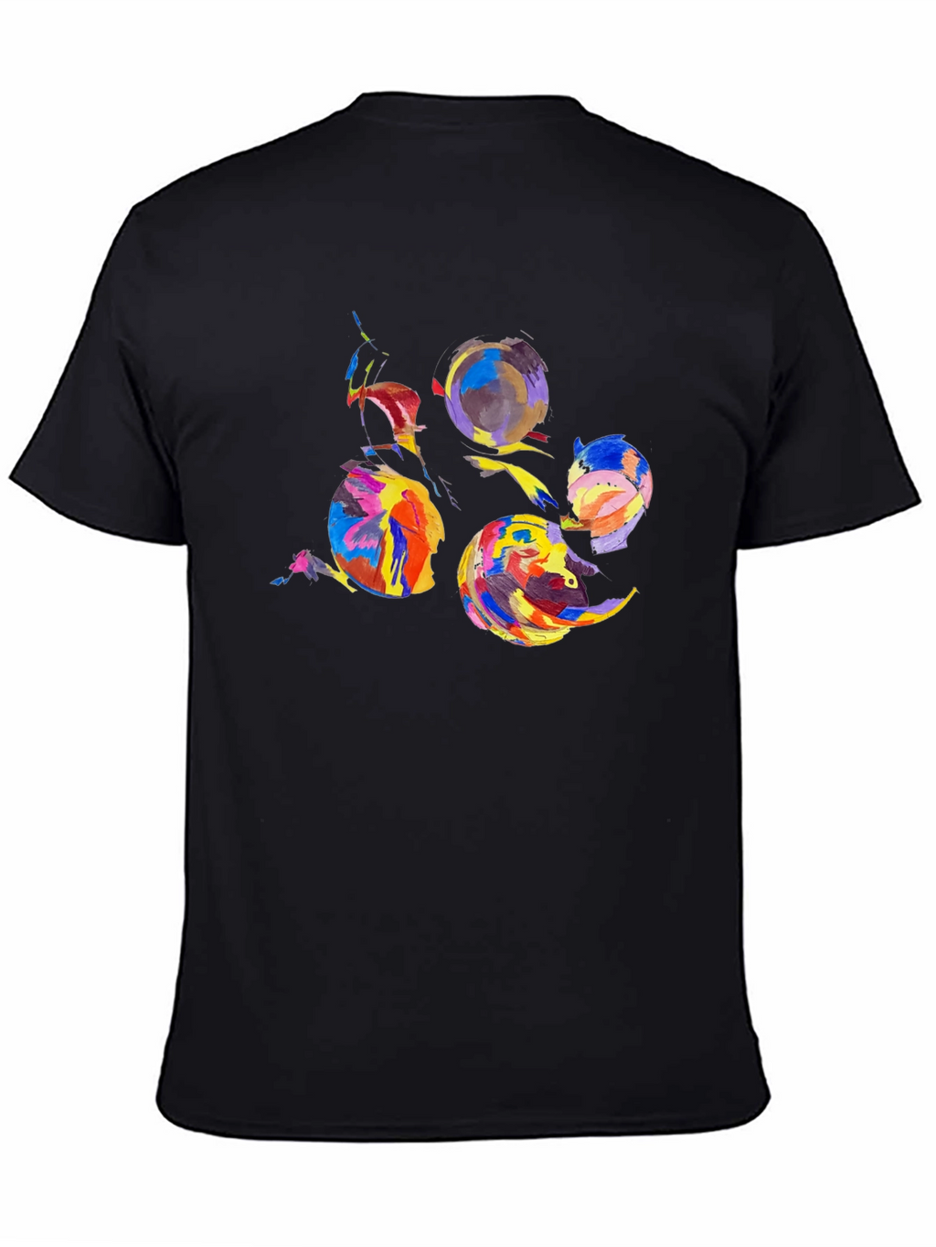 Abstract Art Graphic Black T-Shirt