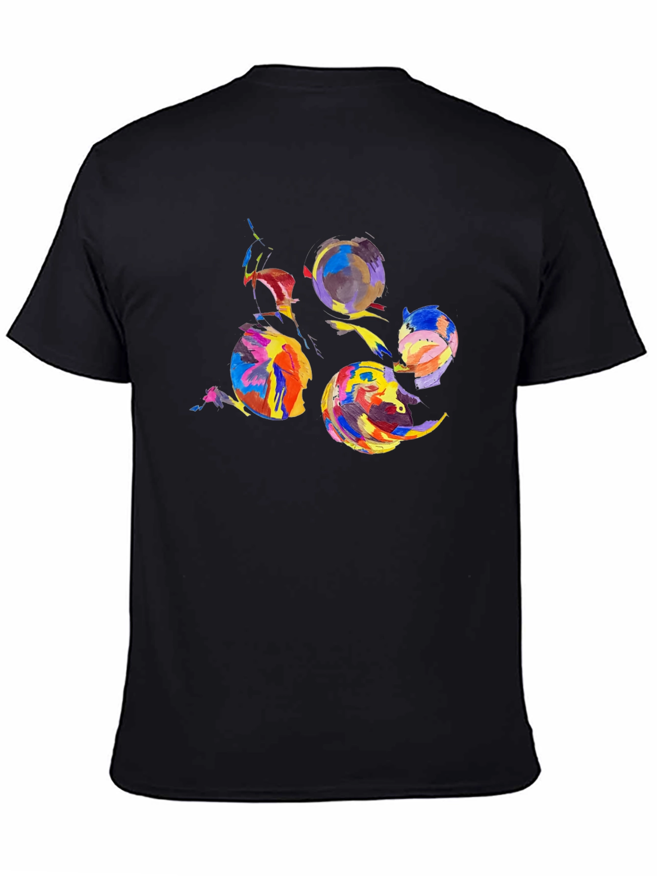 Abstract Art Graphic Black T-Shirt