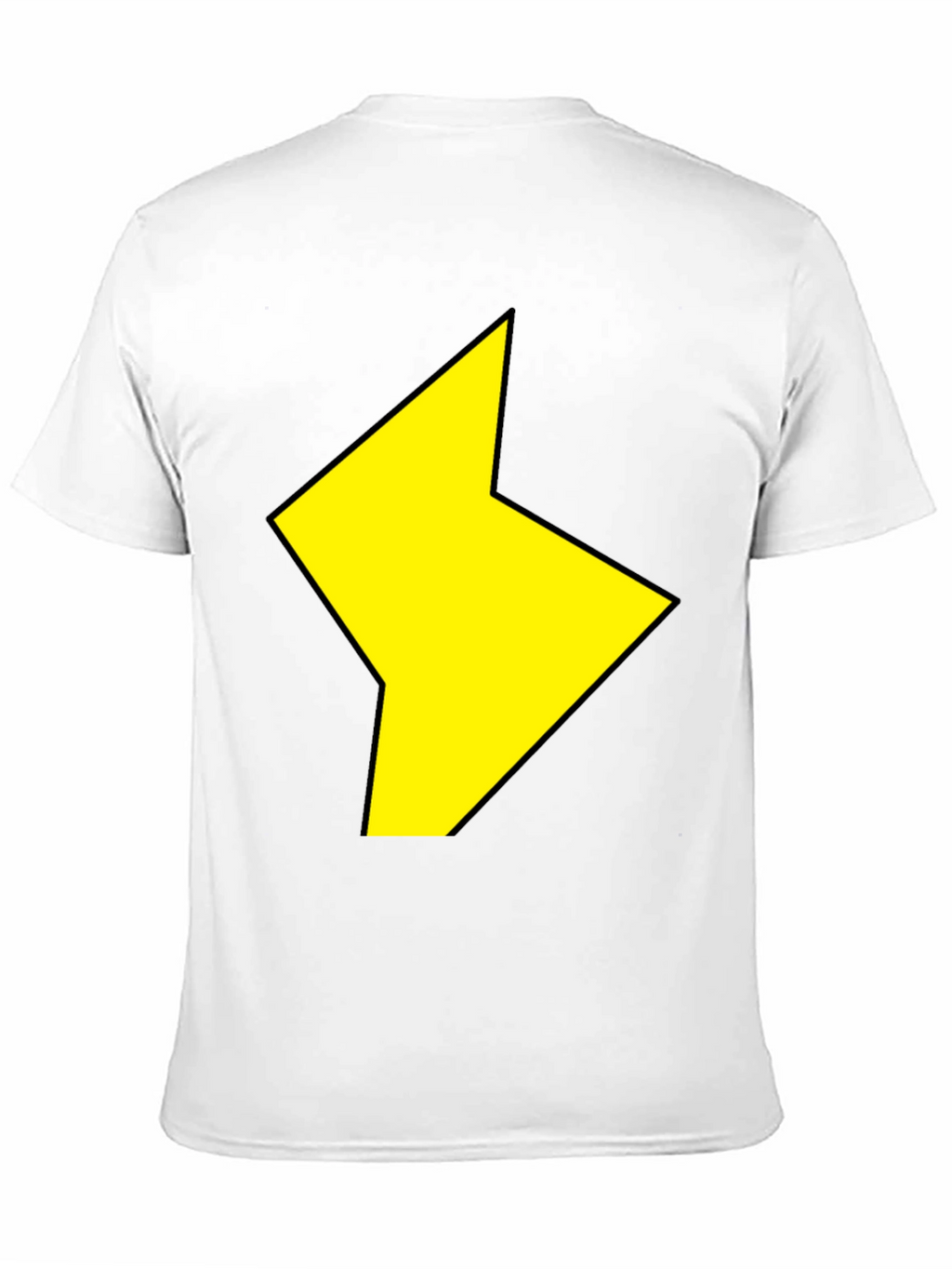 Black T-Shirt with Yellow Lightning Bolt Design