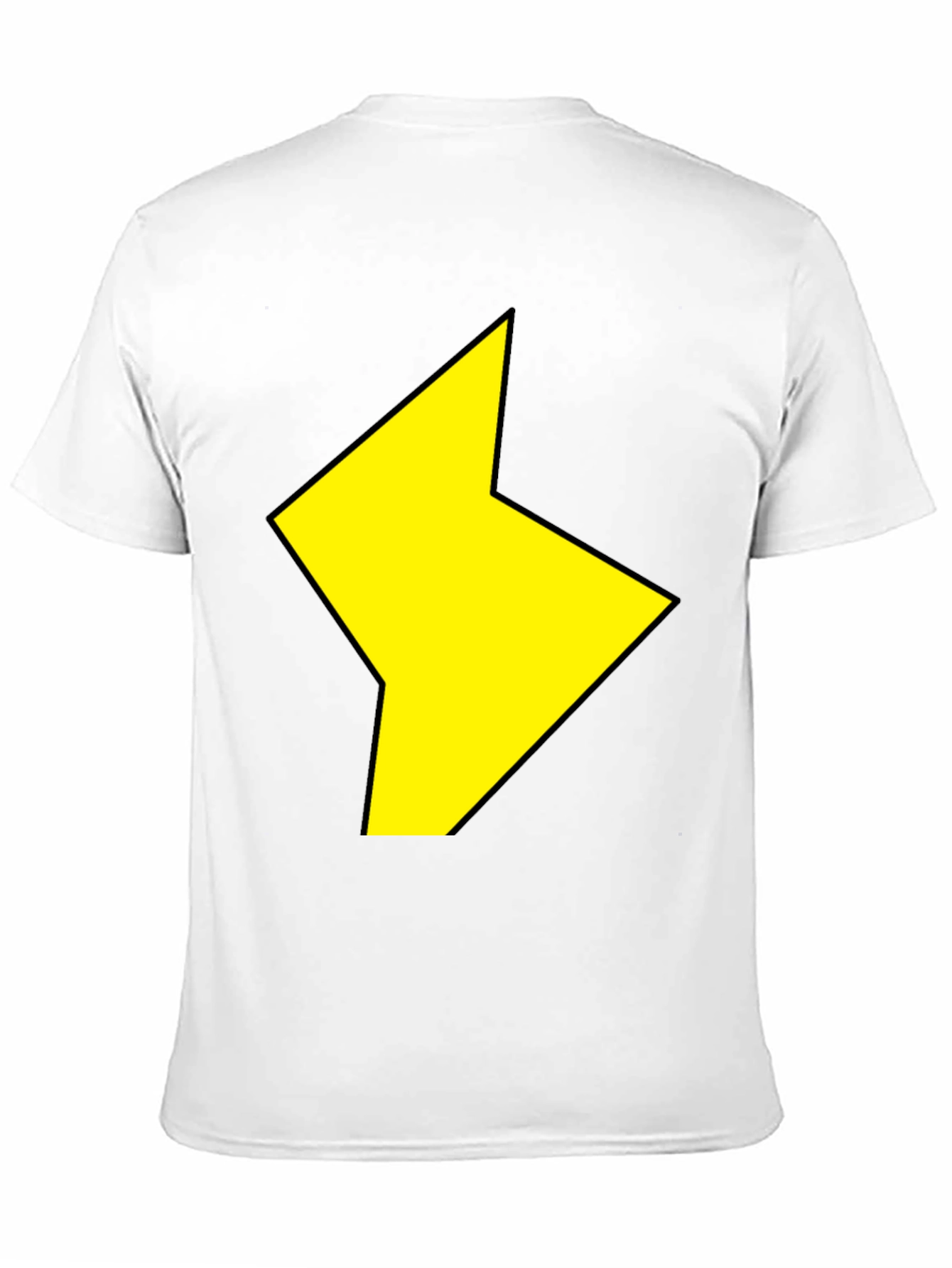 Black T-Shirt with Yellow Lightning Bolt Design