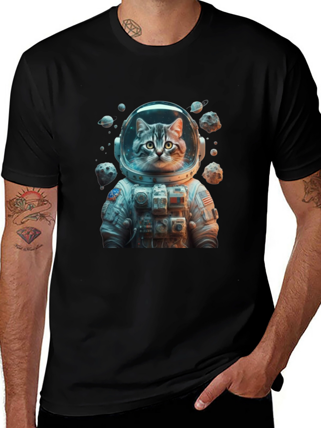 Astronaut Cat T-Shirt - Space Adventure Tee