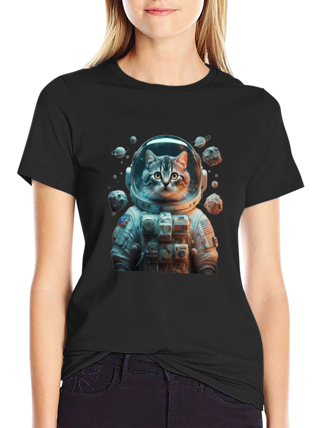 Astronaut Cat T-Shirt - Space Adventure Tee