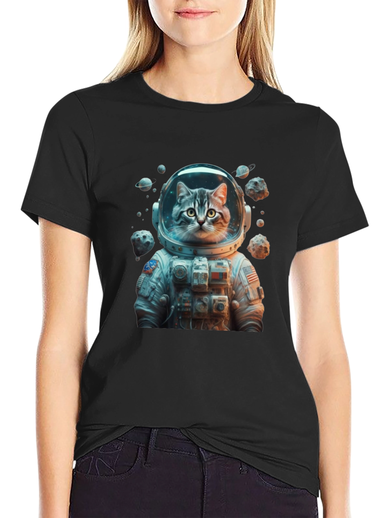 Astronaut Cat T-Shirt - Space Adventure Tee