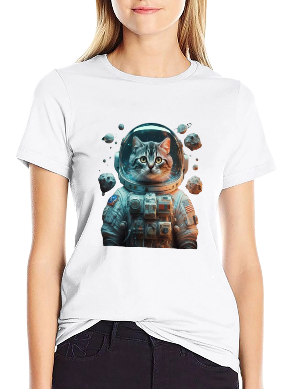 Astronaut Cat T-Shirt - Space Adventure Tee
