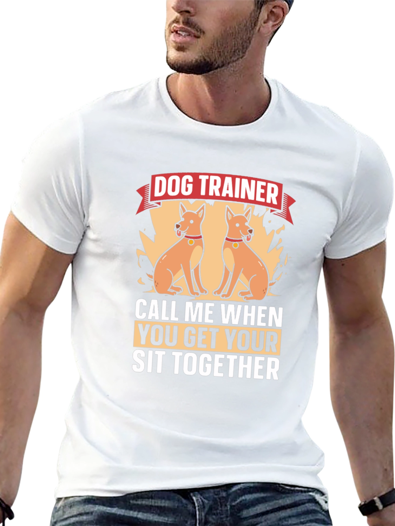 Dog Trainer T-Shirt - Funny Sit Together Tee