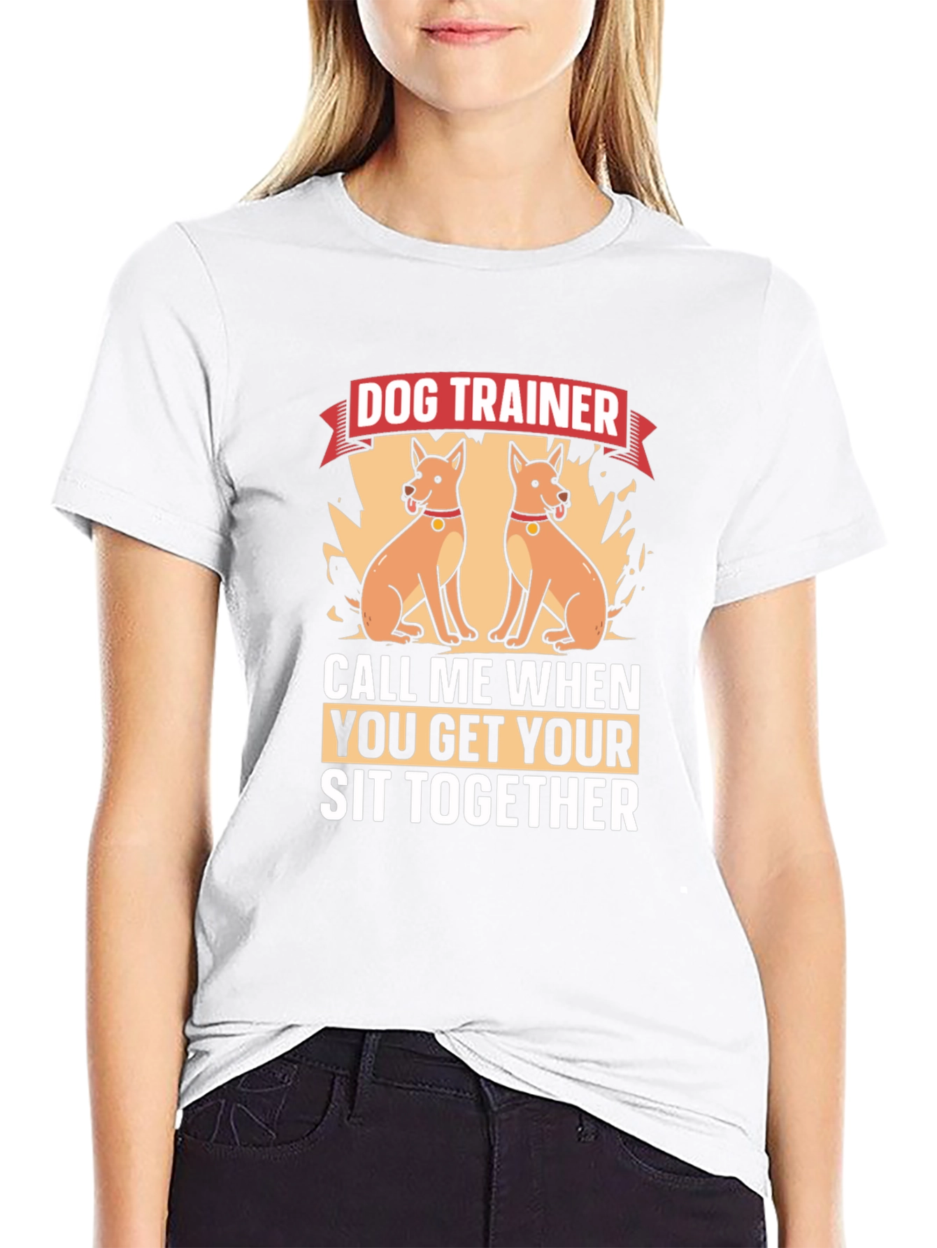Dog Trainer T-Shirt - Funny Sit Together Tee