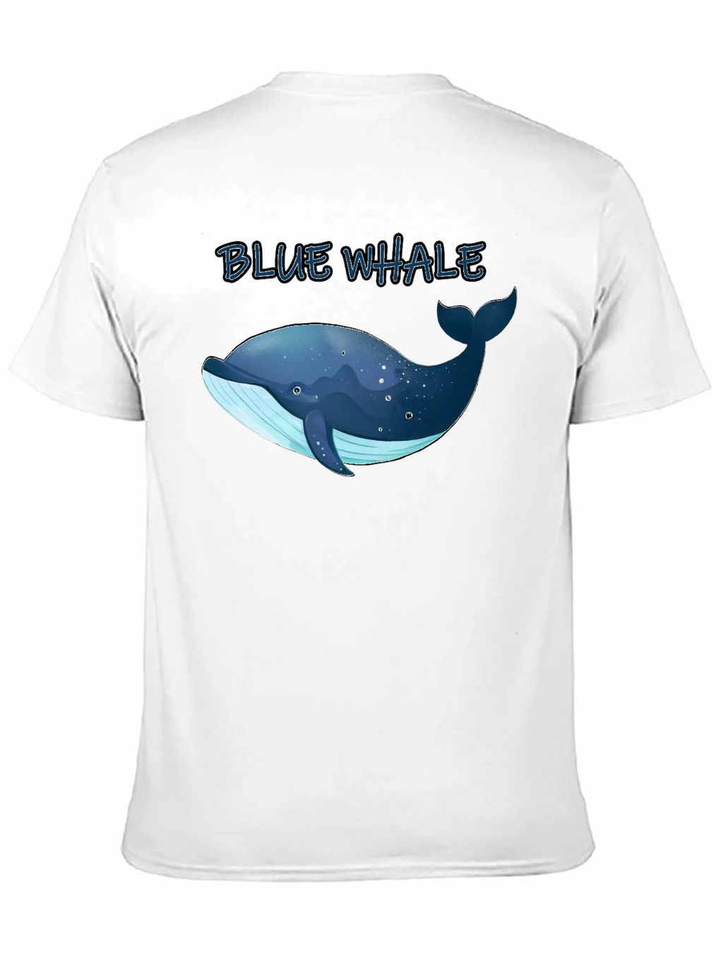 Blue Whale Graphic Tee - Black Cotton T-Shirt