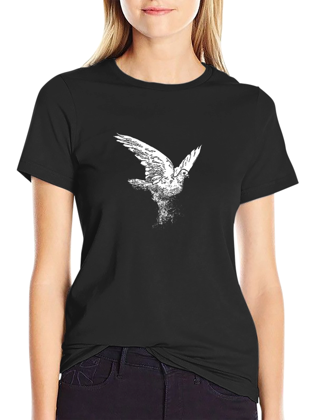 Bird Graphic Black Tee
