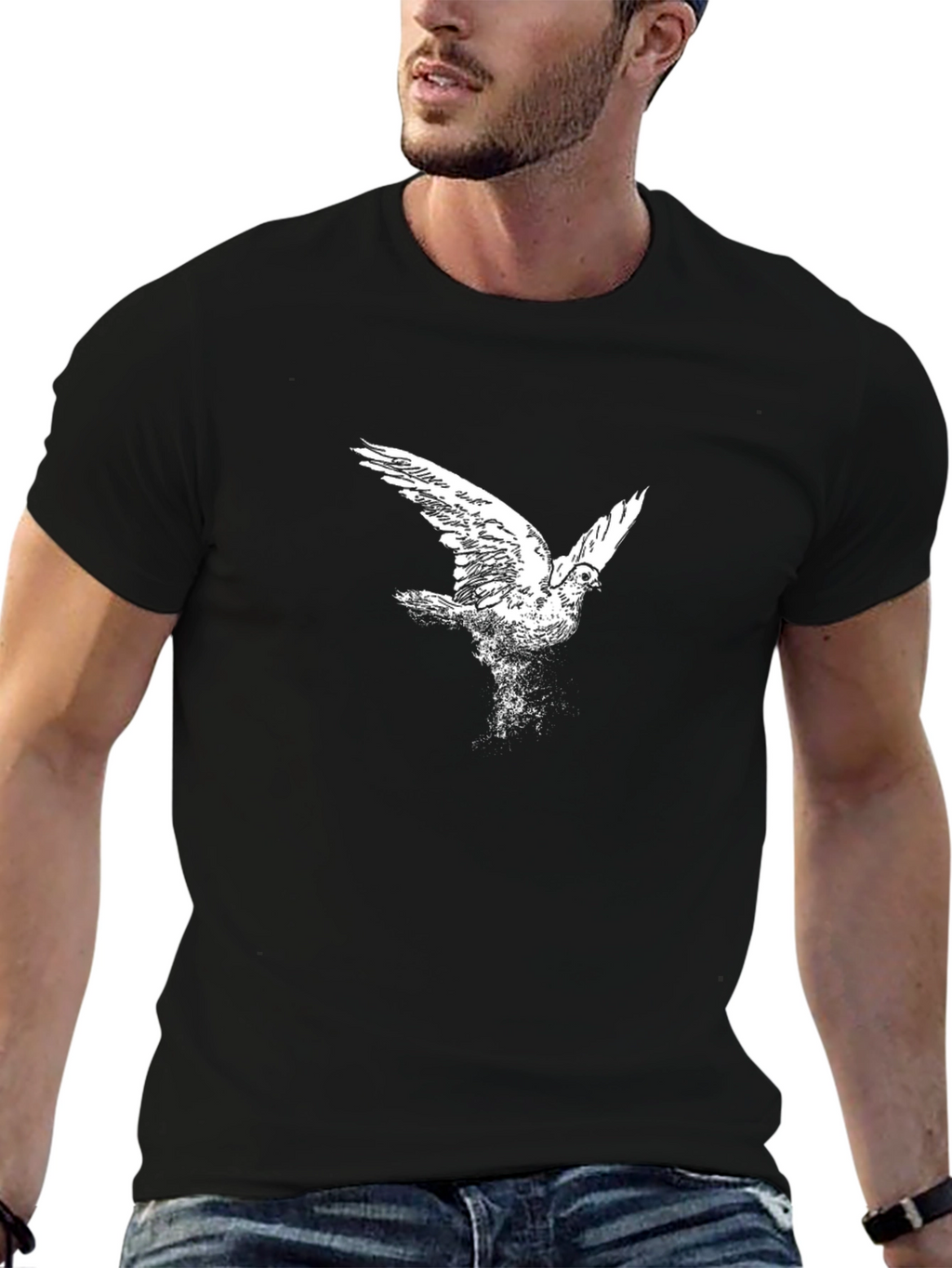 Bird Graphic Black Tee