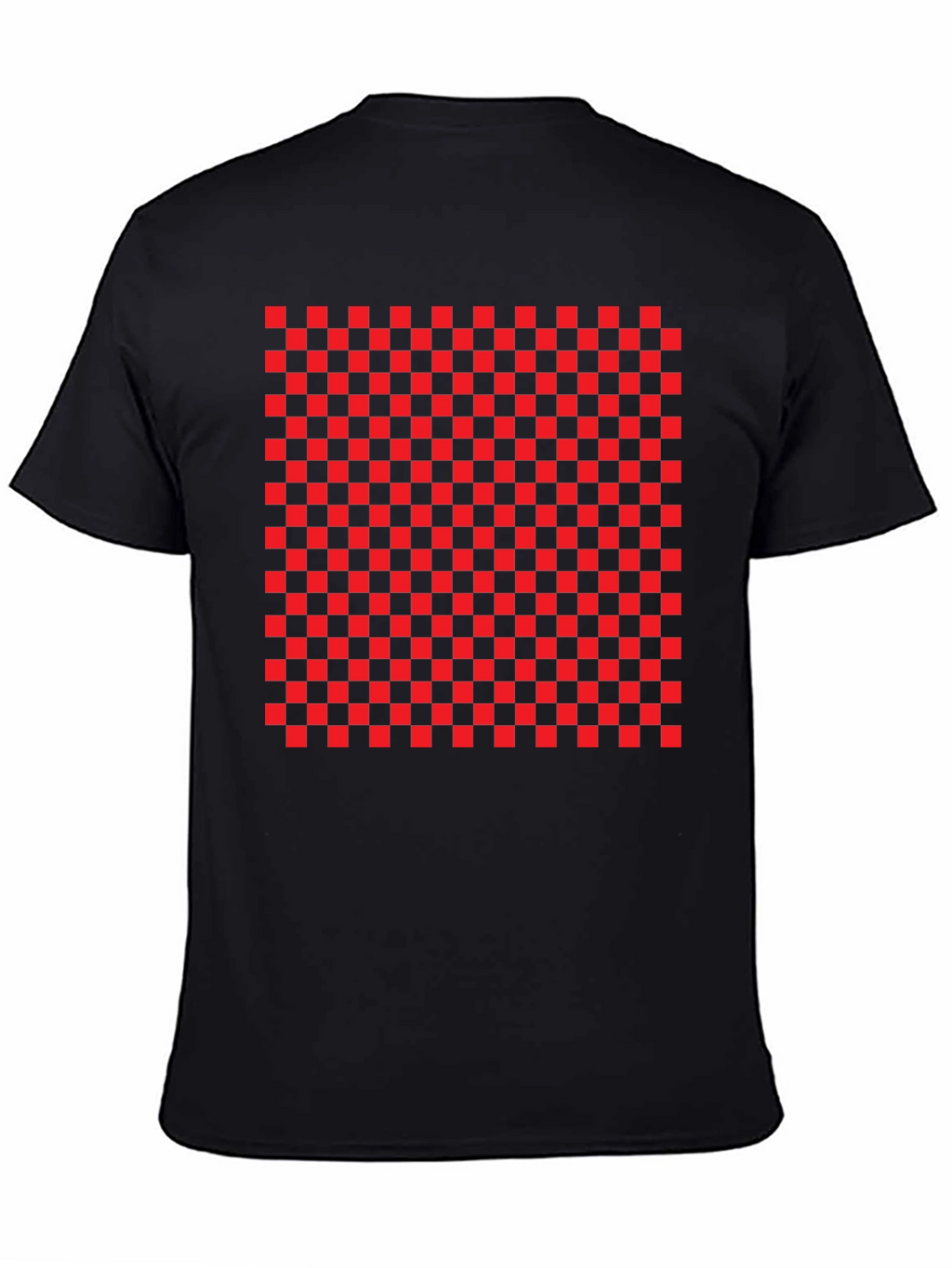 Bold Checkerboard Tee - Statement Graphic T-Shirt