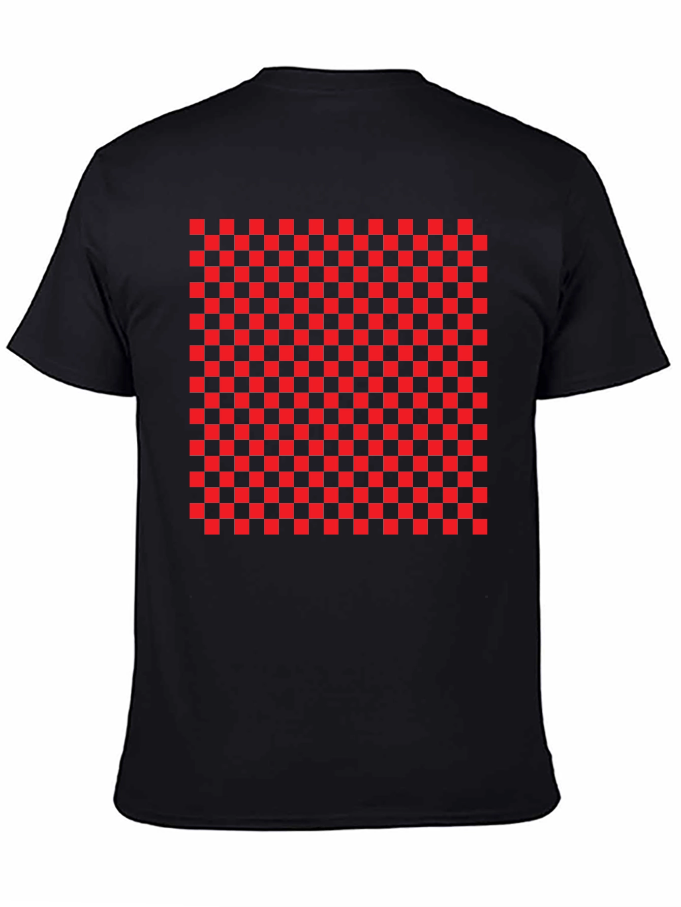 Bold Checkerboard Tee - Statement Graphic T-Shirt