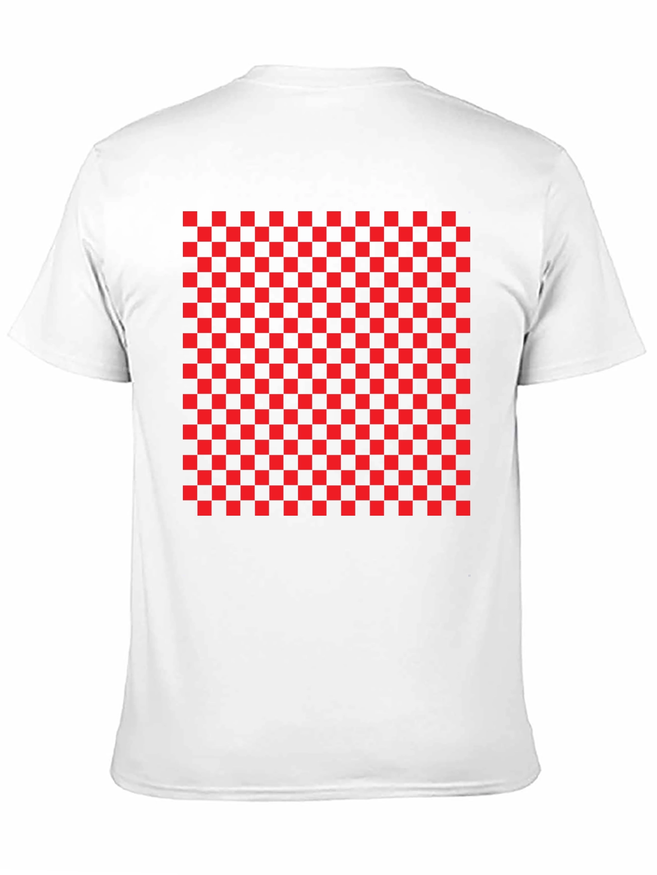 Bold Checkerboard Tee - Statement Graphic T-Shirt