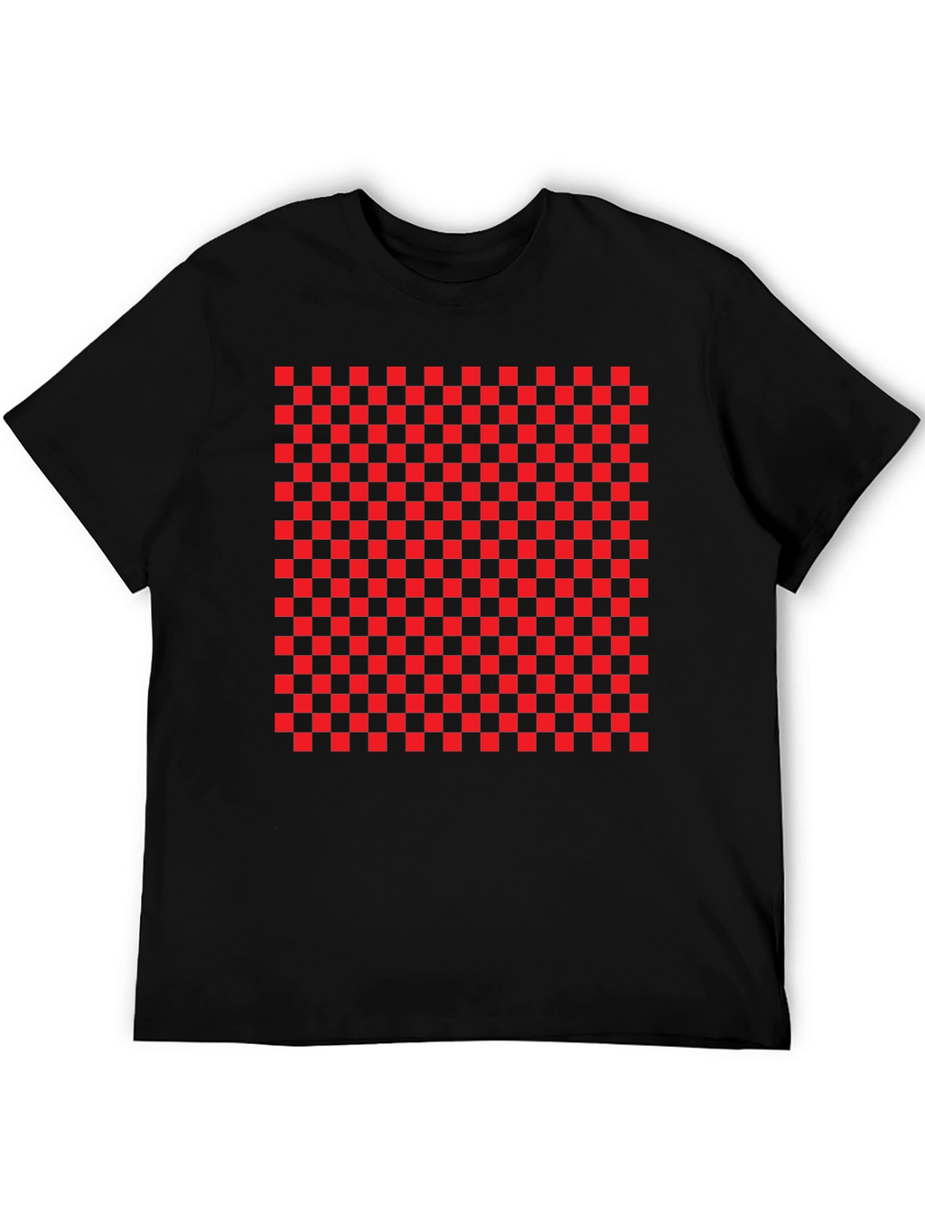Bold Checkerboard Tee - Statement Graphic T-Shirt